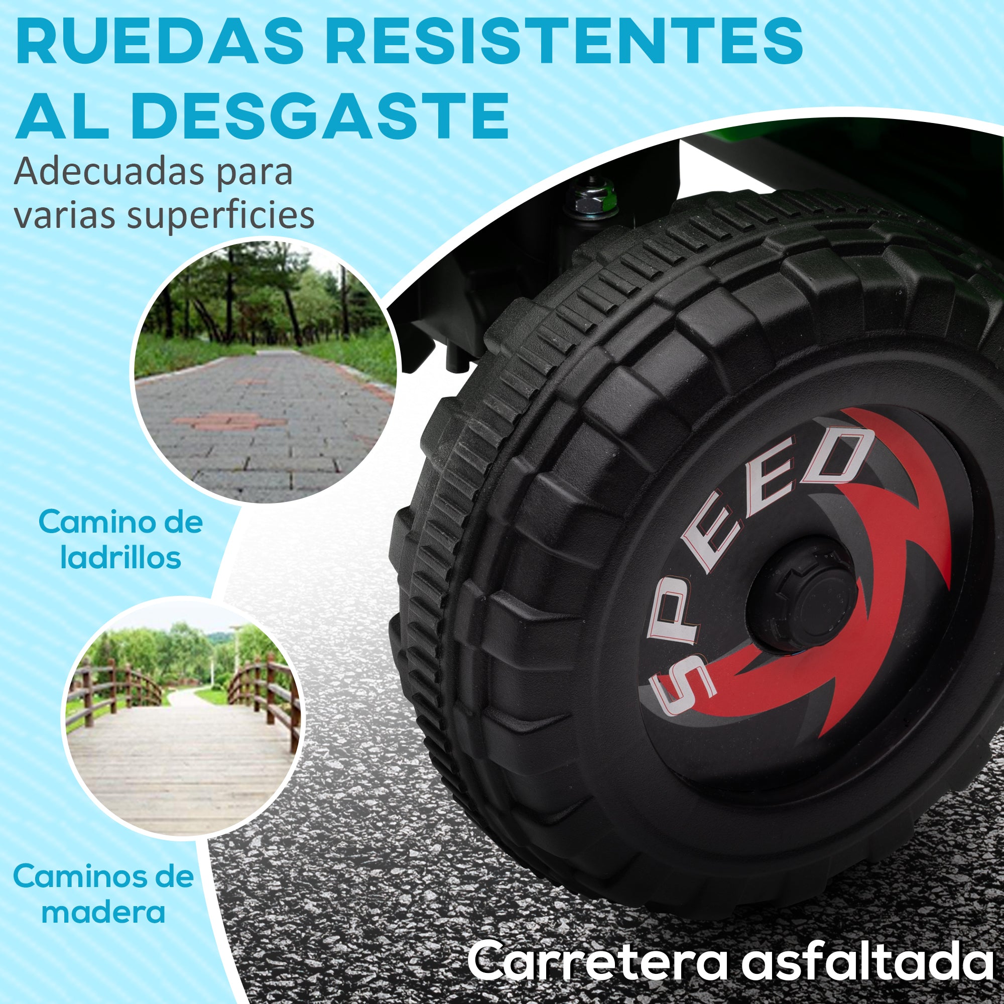 Electric Quad for Children 18-36 Months Electric Battery Vehicle 6V with Forward and Reverse Speed of 2.5 km/h 70x41.5x48.5 cm Green