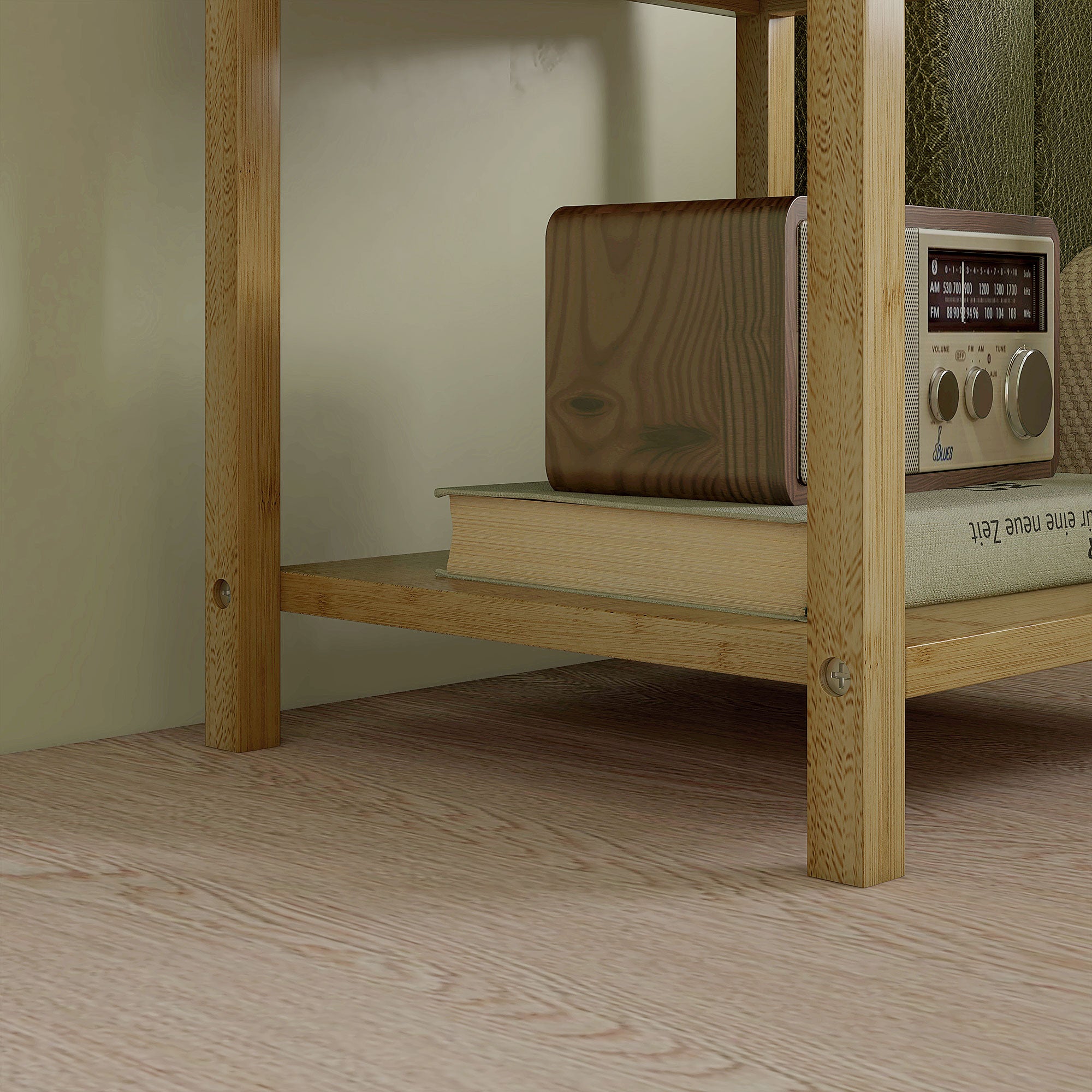 2-Piece Nightstand Set, Bedside Table with Drawer, Shelf, Night Stand with Handle, for Bedroom, Living Room, Natural, 40 x 34 x 60 cm