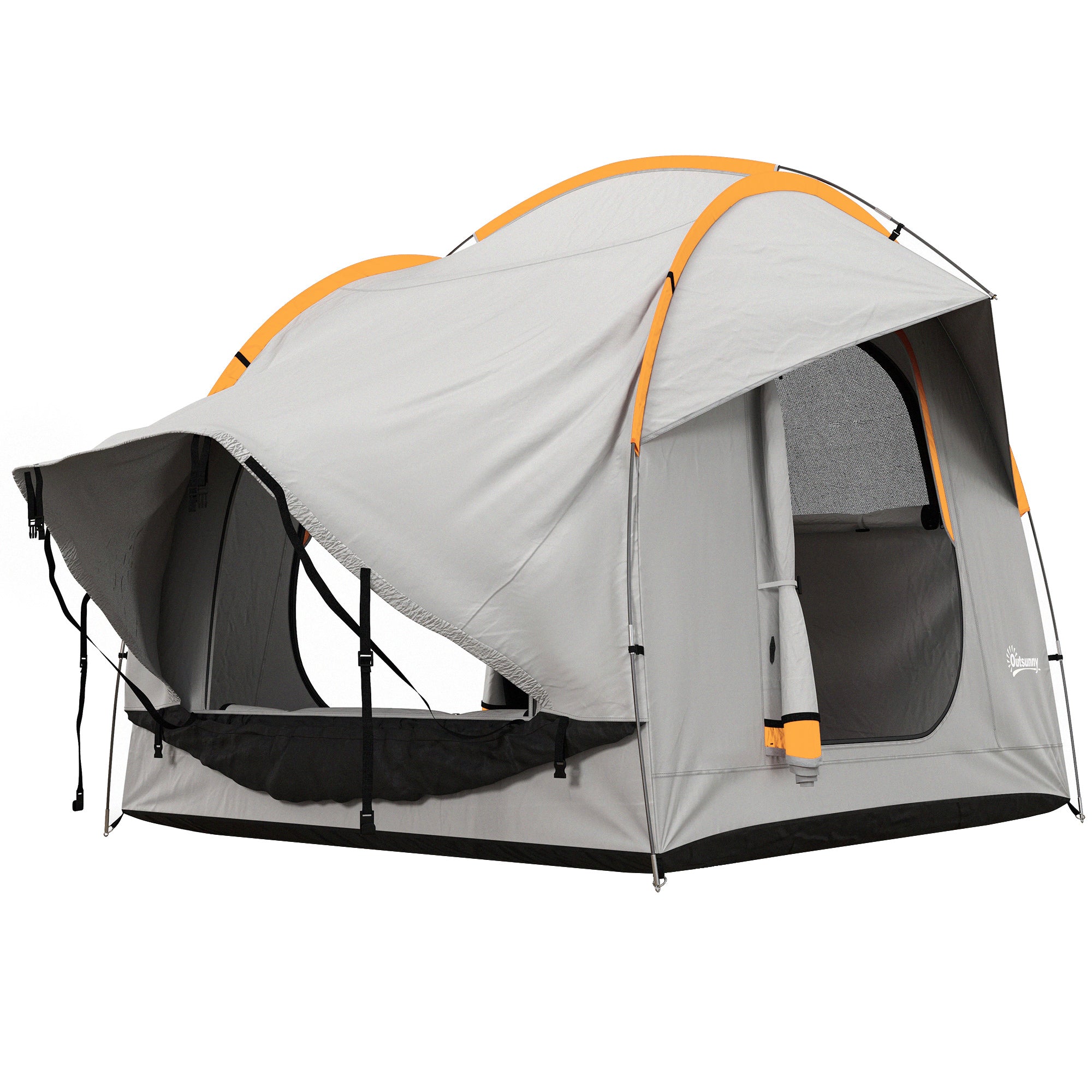 Rear Tent Car Tent for 6 People, Waterproof 2000mm Car Tent with Sunshade Rain Layer SUV Rear Hatchback Tent with UV Protection, Awning Sun Protection for Camping, Travel 240 x 210 x 210 cm