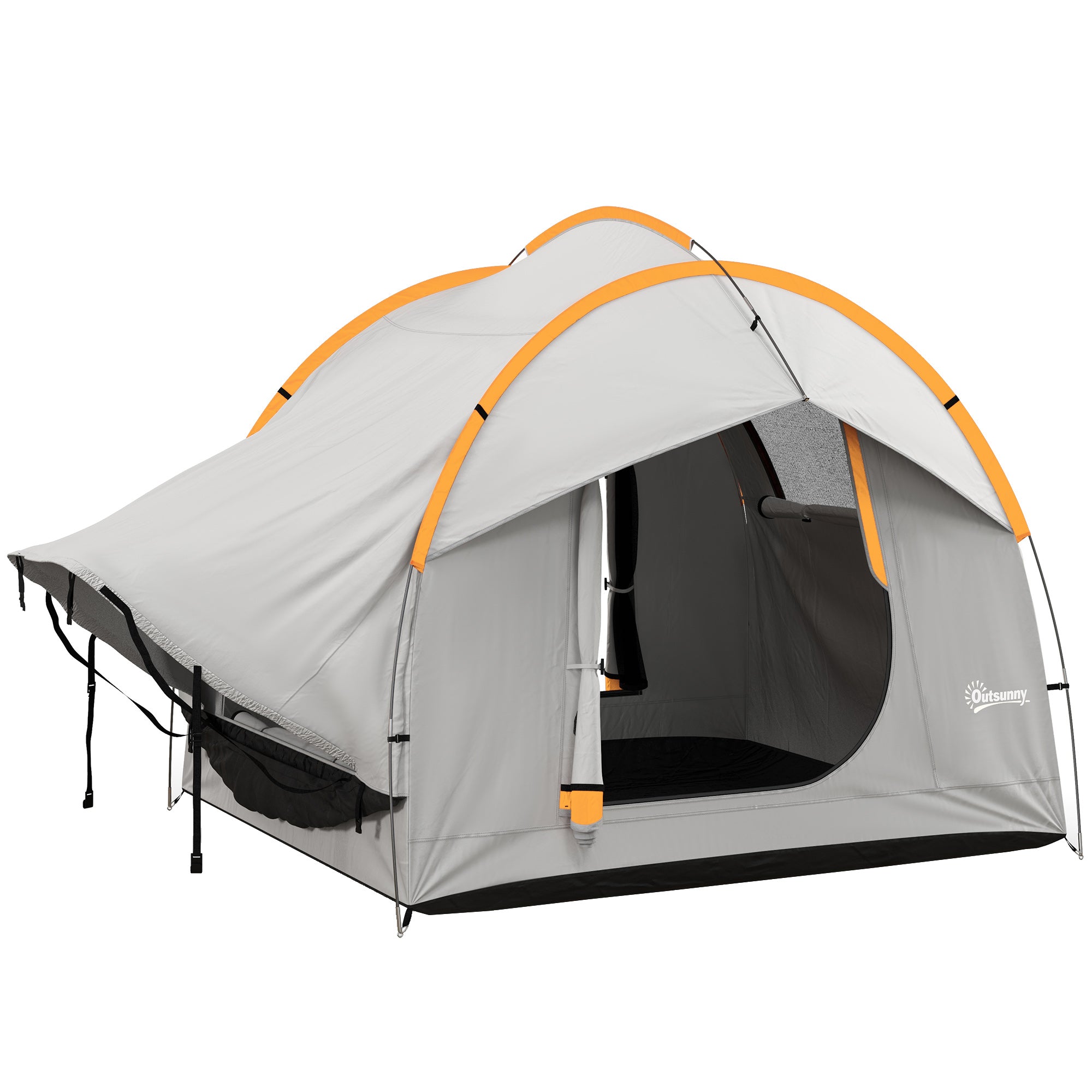 Rear Tent Car Tent for 6 People, Waterproof 2000mm Car Tent with Sunshade Rain Layer SUV Rear Hatchback Tent with UV Protection, Awning Sun Protection for Camping, Travel 240 x 210 x 210 cm