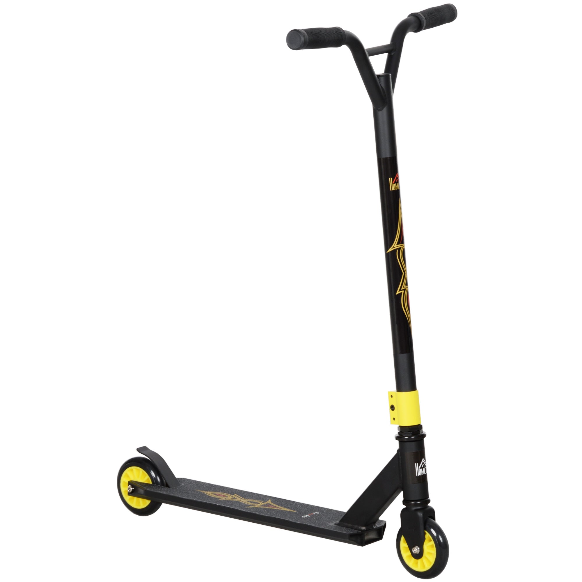 Stunt Scooter with 360° Steering, ABEC 9 Ball Bearings, 100mm Leather Wheels, Aluminum Stunt Scooter up to 100kg Capacity, Trick Roller Kick Scooter for Kids 14 Years and Up