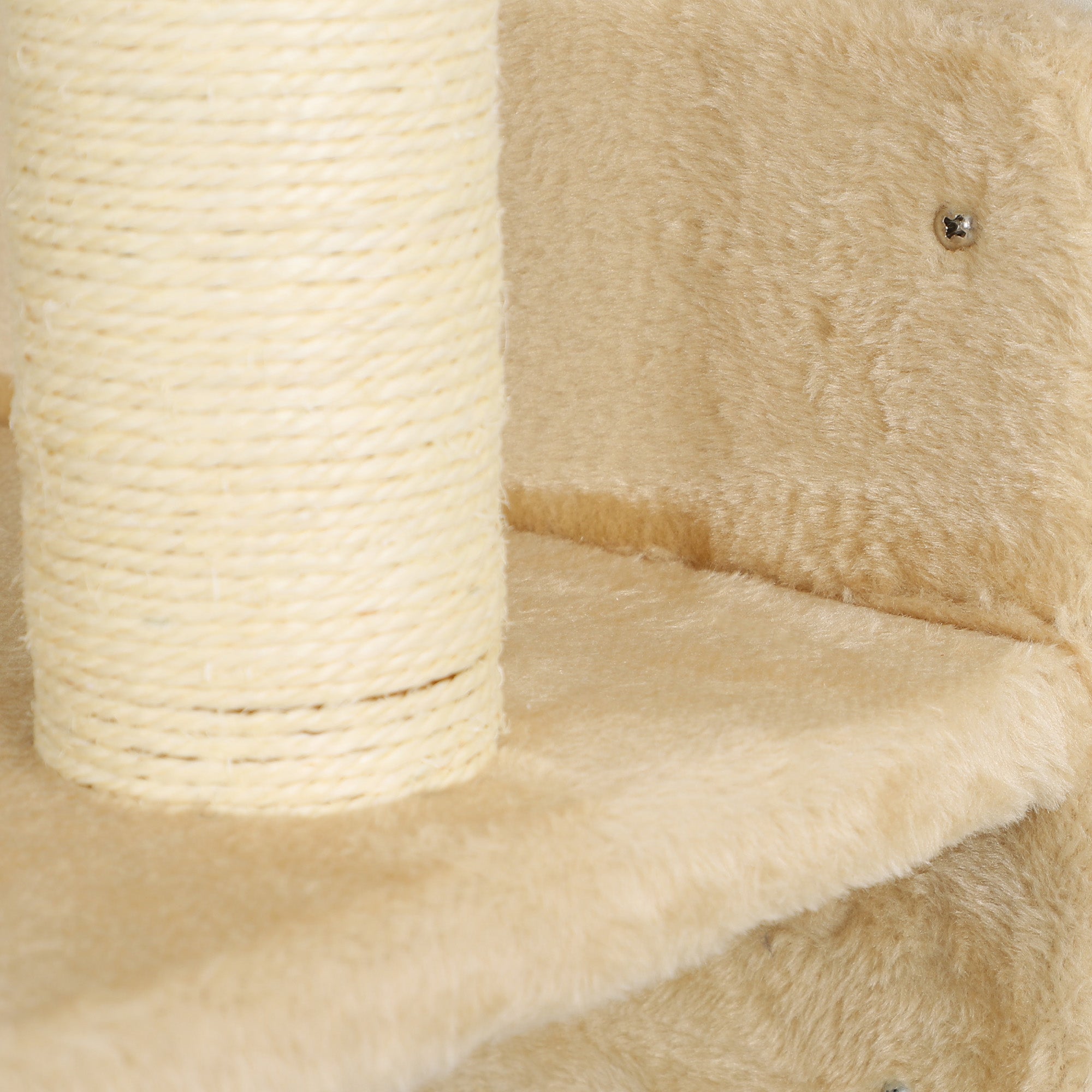 Cat Climbing Wall Set, 3-Piece Cat Furniture with Scratching Board, Jumping Platforms, Scratching Post, Play Ball, for Cats up to 5 kg, Sisal, Beige