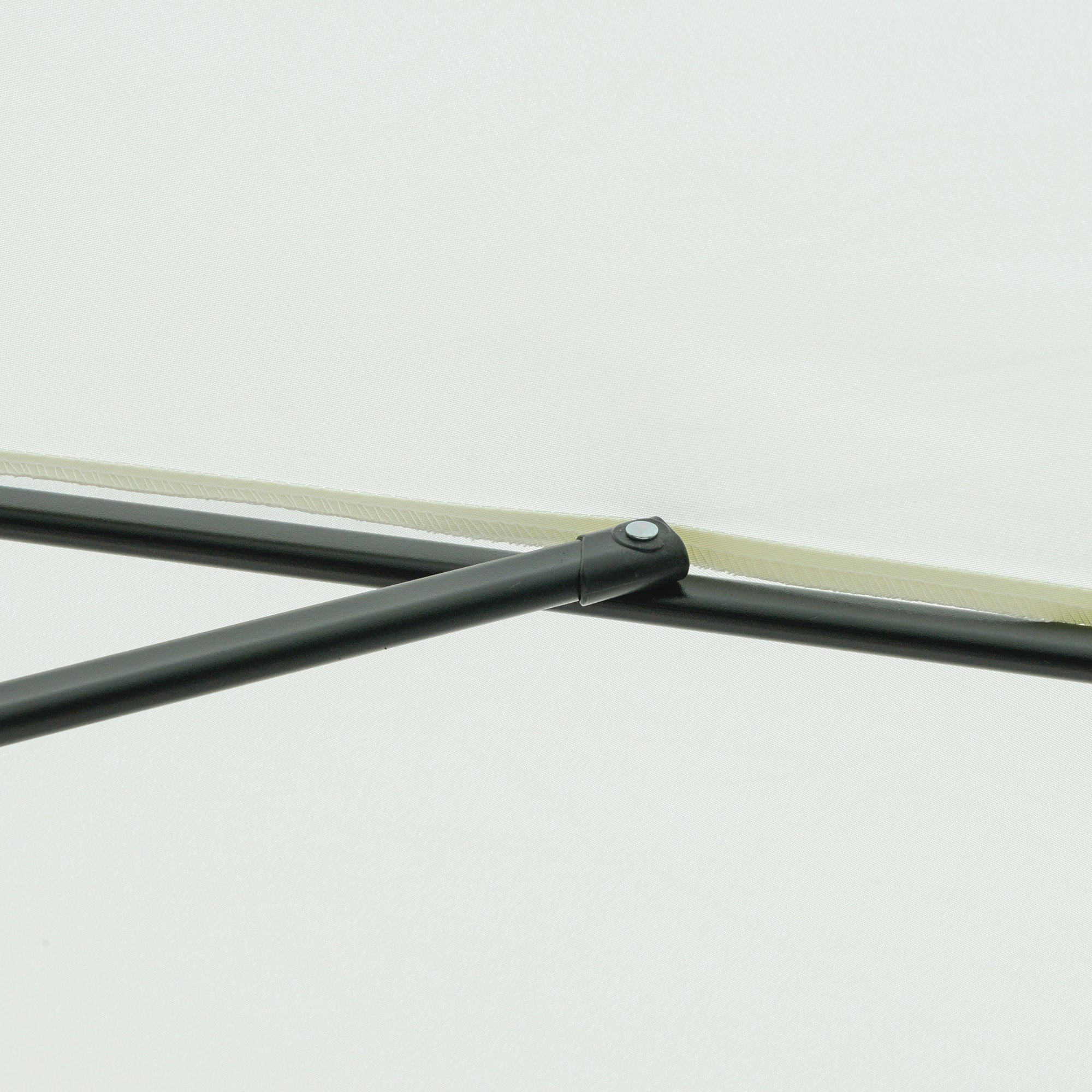 Terrace Umbrella Ø266 cm Garden Umbrella with UV50+ Protection Aluminum Pole and Crank Sunshade for Patio Terrace Beige