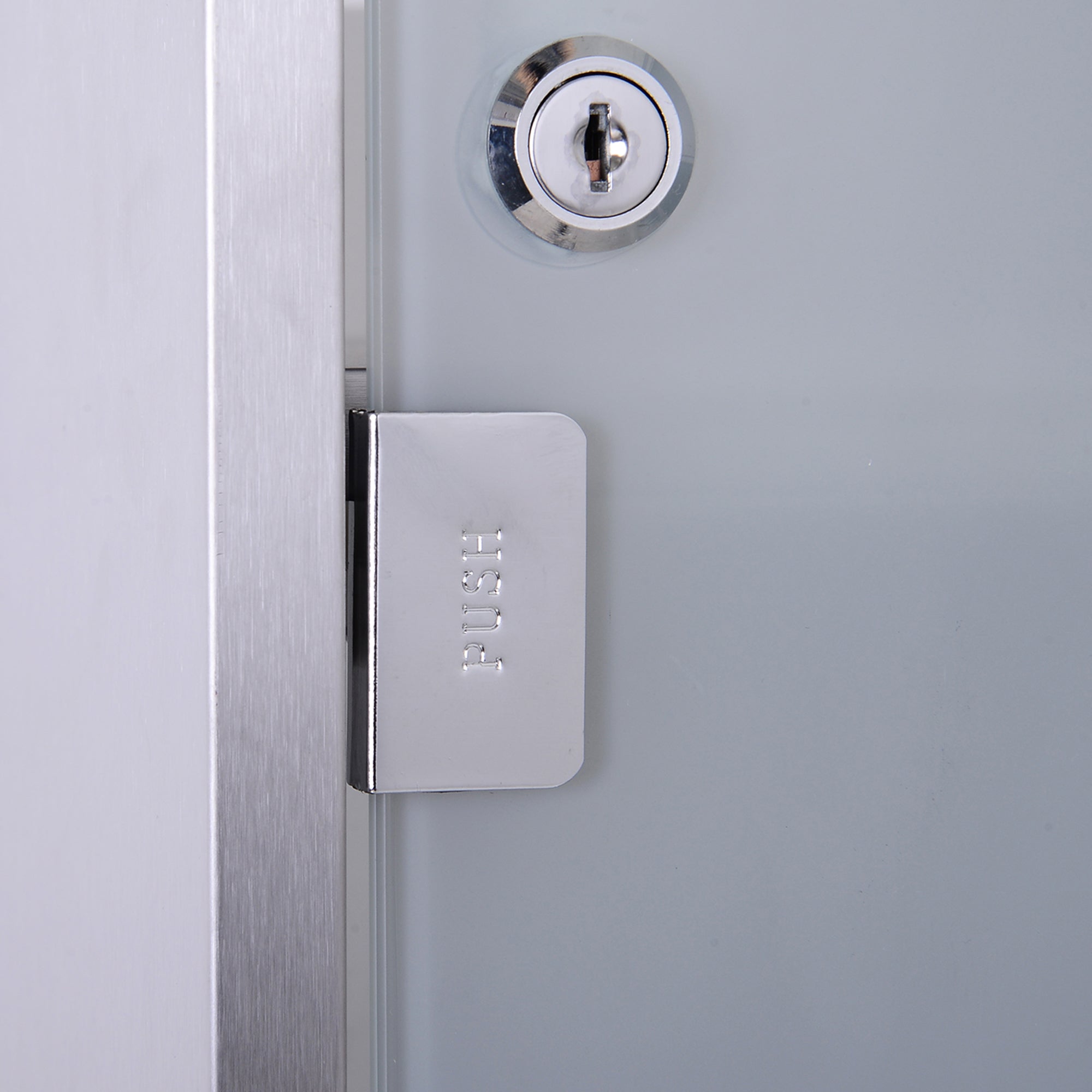 Medicine Cabinet Stainless Steel, Lockable Medication Cabinet with 3 Compartments, Glass Door Apothecary Cabinet for Medication Storage, 30 x 18 x 50 cm