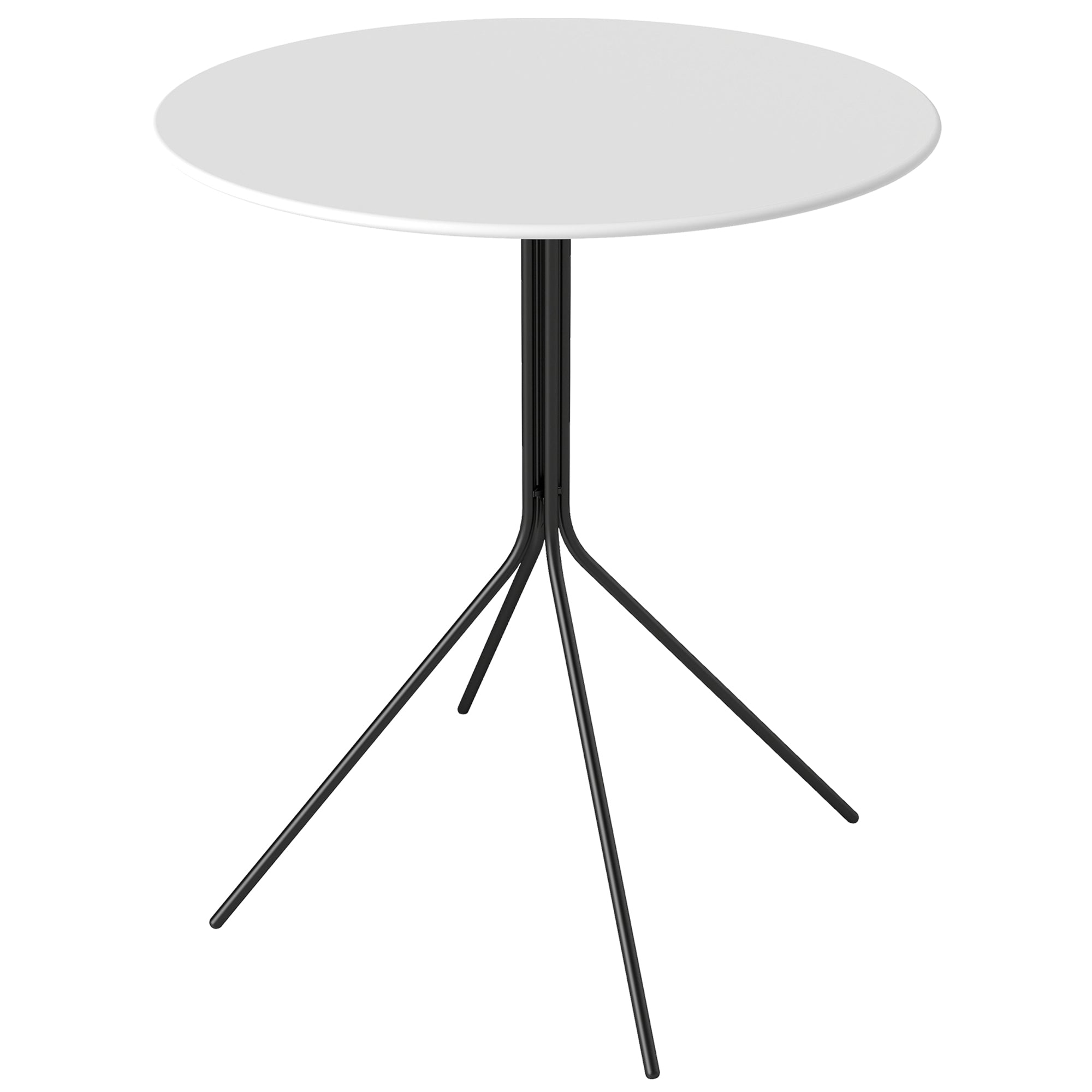 Round Garden Table Ø 60 cm, Steel Frame Terrace Table, for Indoor and Outdoor Use, for Balcony, Porch, Dark Gray