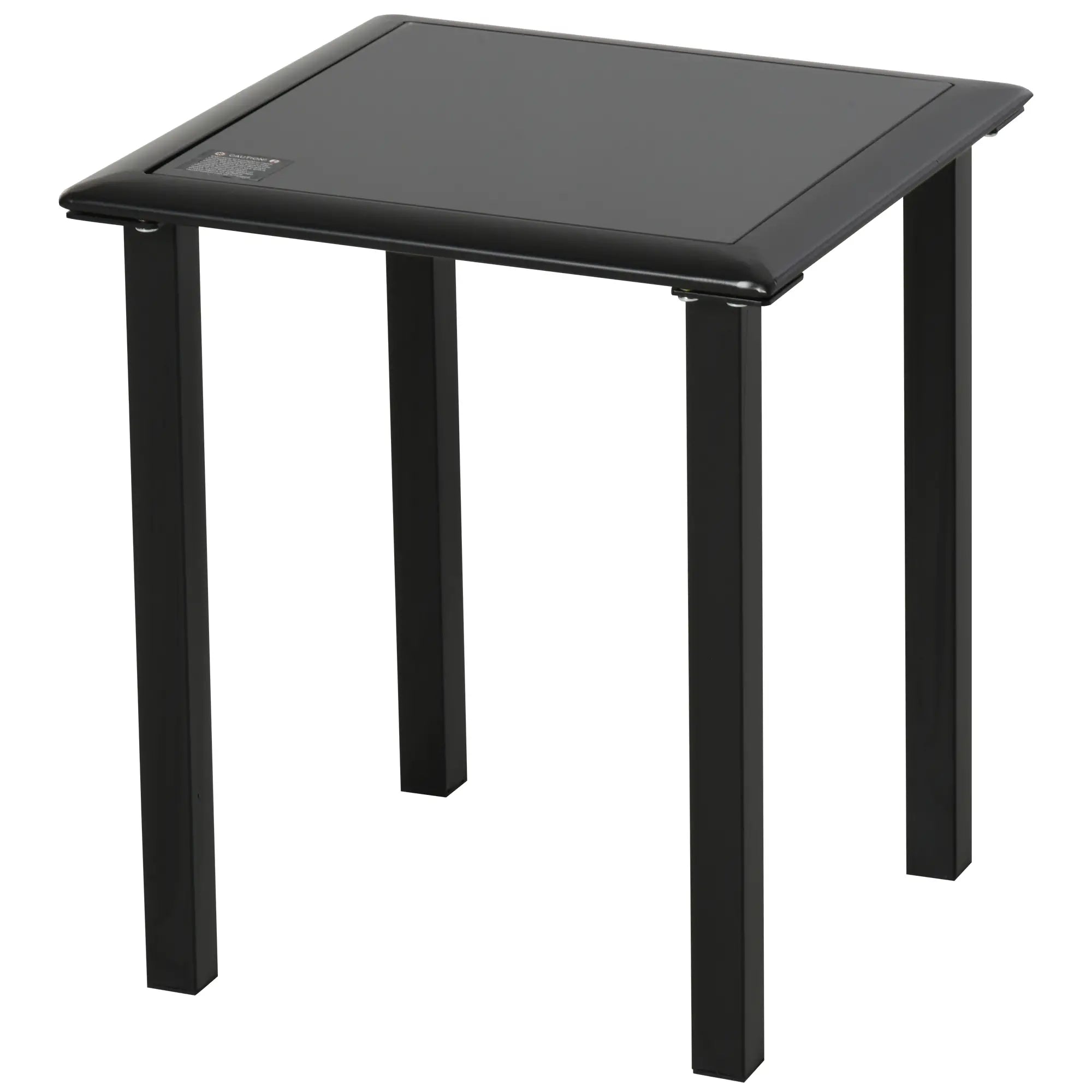 Outsunny Set mat 2 moderne Sonneliegen an engem Couchtisch mat 5 mm Temperéiert Glas