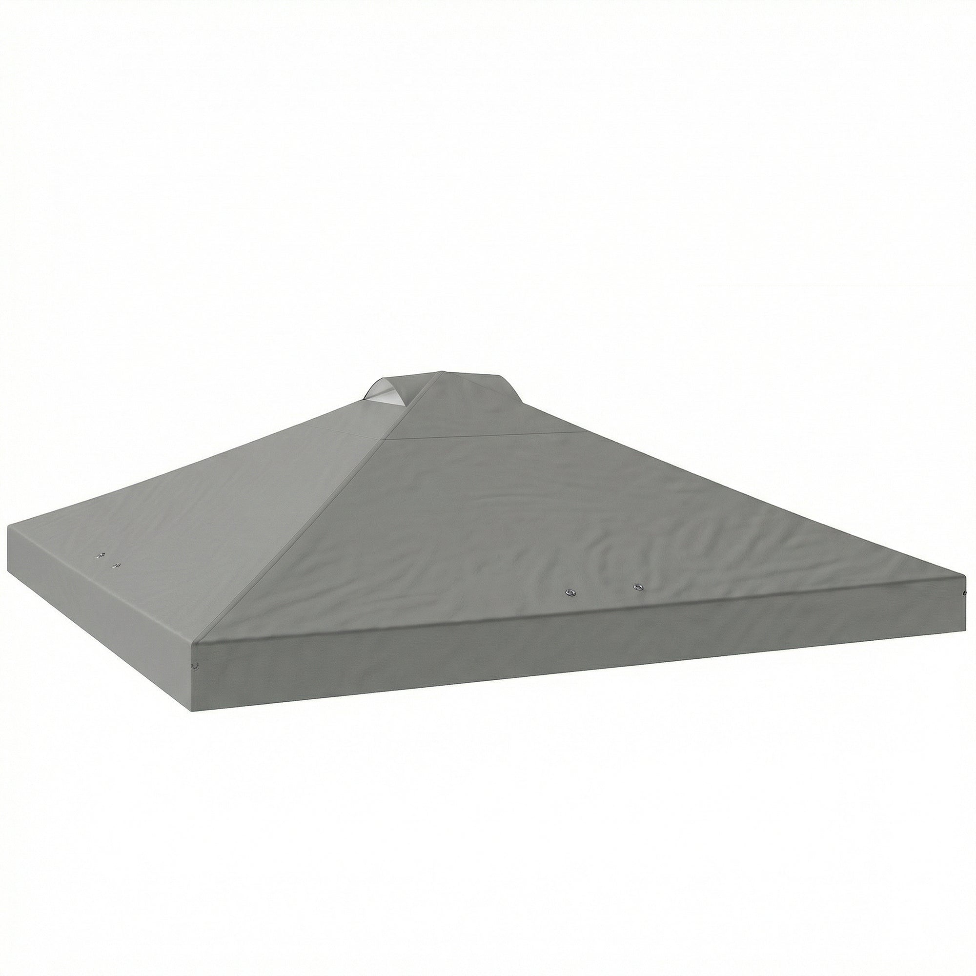 Replacement Canopy Top 10' x 10' (3 x 3 m) — UV50+ Waterproof, 8 Drain Holes — Light Gray