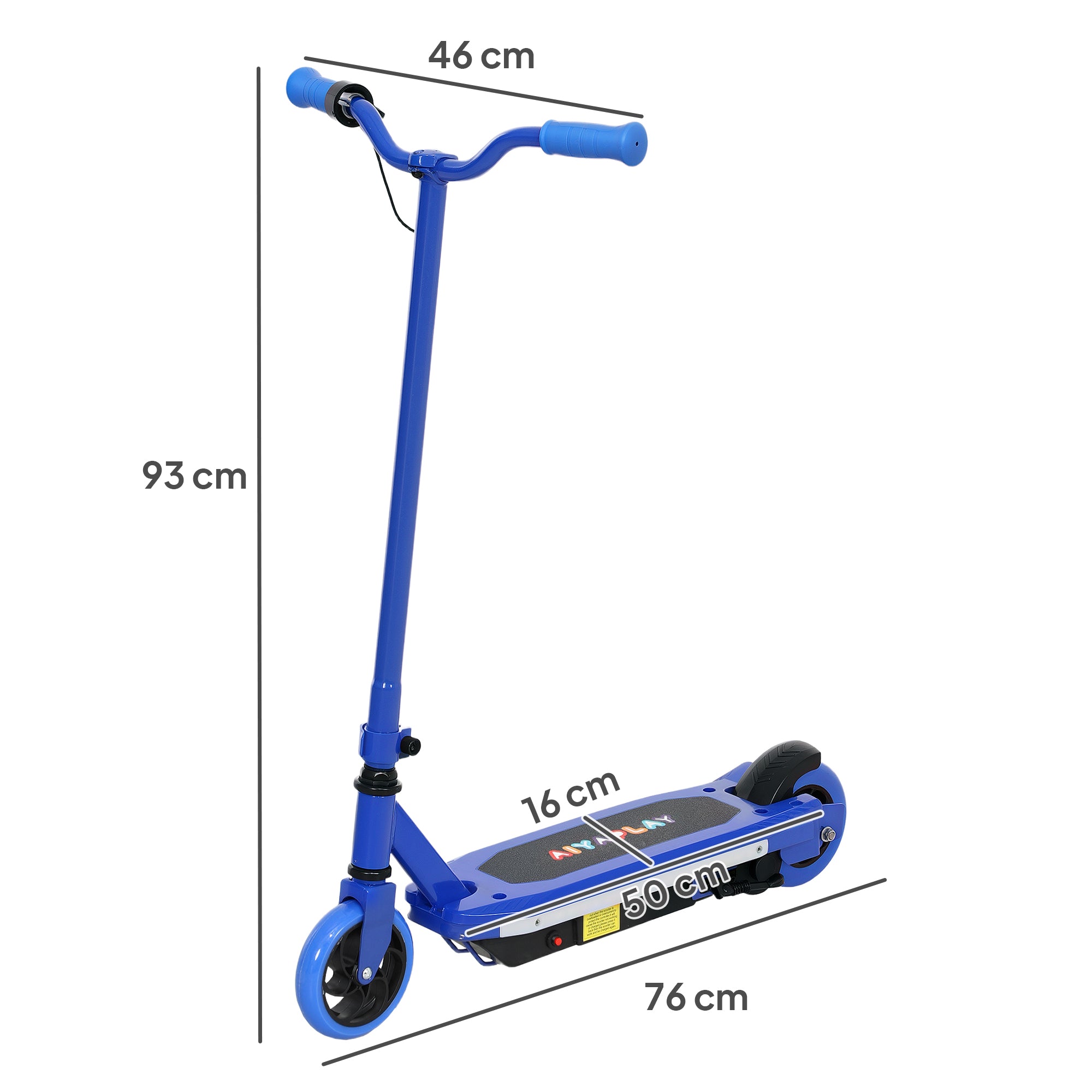 Electric Scooter for Kids 6-14 Years Electric Scooter Max. 10 km/h 80 W Motor Maximum Autonomy 8 km Children's Electric Scooter with LED Lights Rear Brake Blue