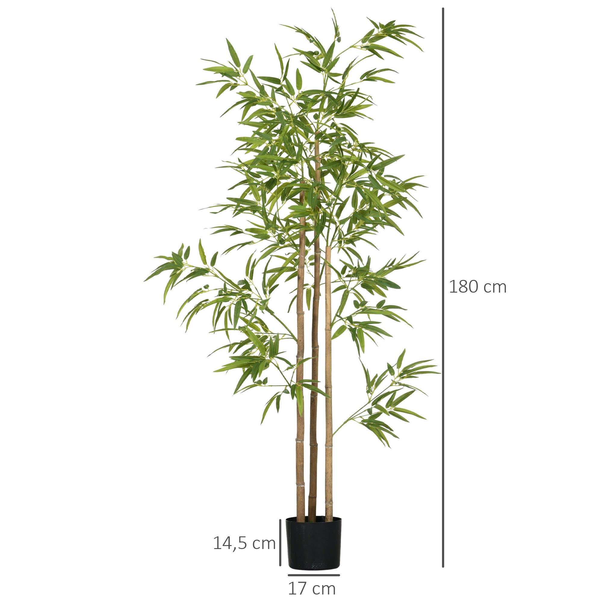 Artificial Bamboo Large 180cm Artificial Plant, Artificial Plants in Pot, Lifelike Bamboo with Artificial Moss for Living Room Bedroom Office Garden Gift