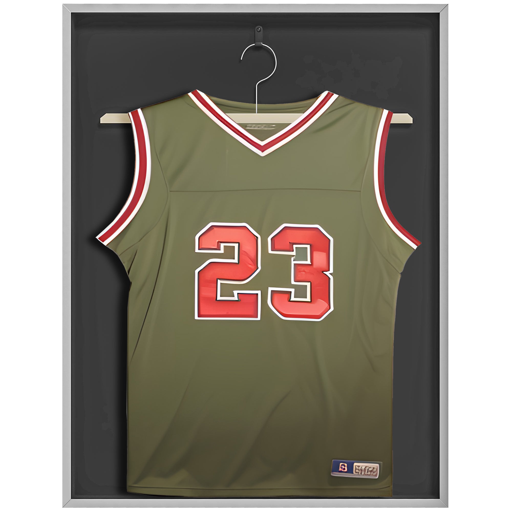 Frame box T-frame jersey frame in aluminum and UV protection acrylic, 70 x 90 cm