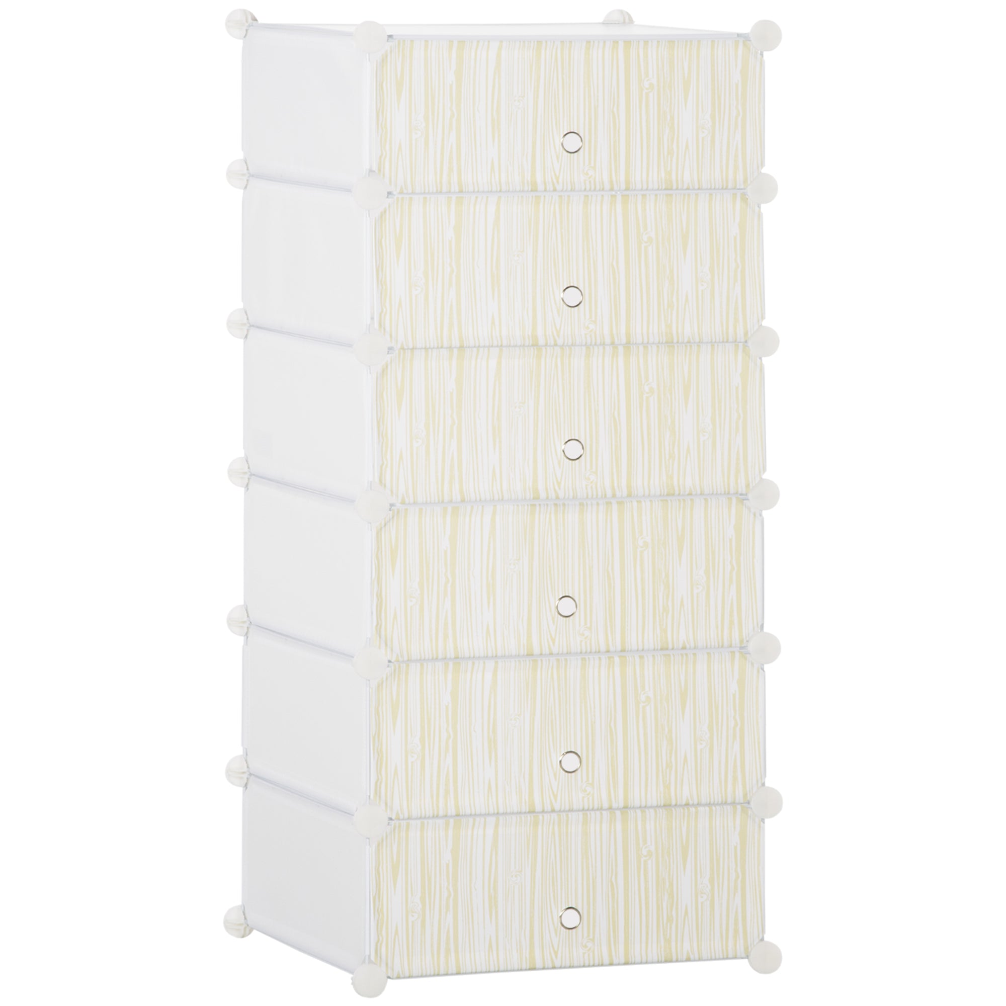 Plastic Shoe Rack Storage Shelf for 6 Pairs of Shoes Shoe Box for Hallway DIY Stackable Shelving Shoe Storage White 49 x 36.5 x 108 cm