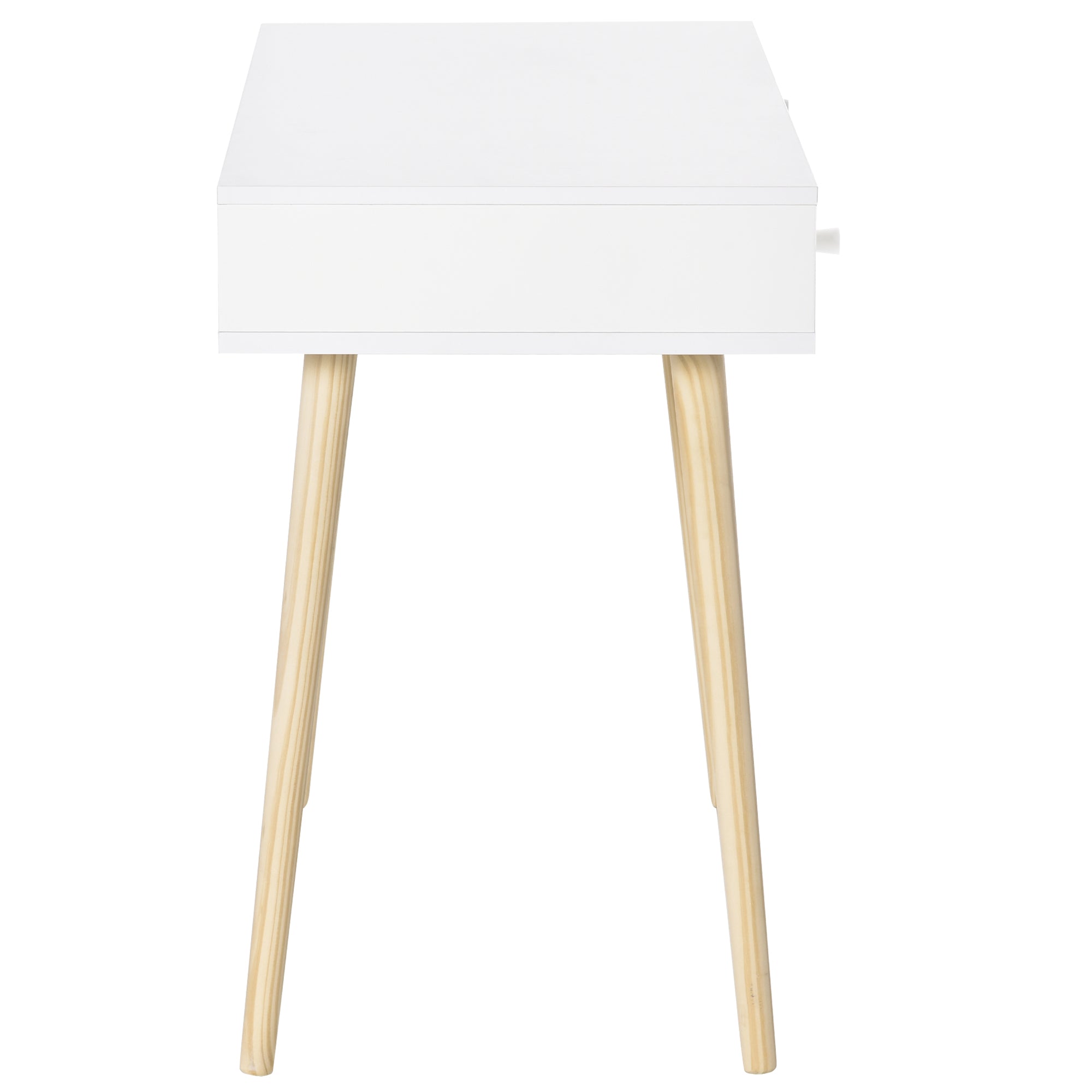 Children's Desk Console Table with 1 Open Compartment and 2 Drawers Nordic Style for Study Entry Bedroom 100x48x76.5 cm Multicolor