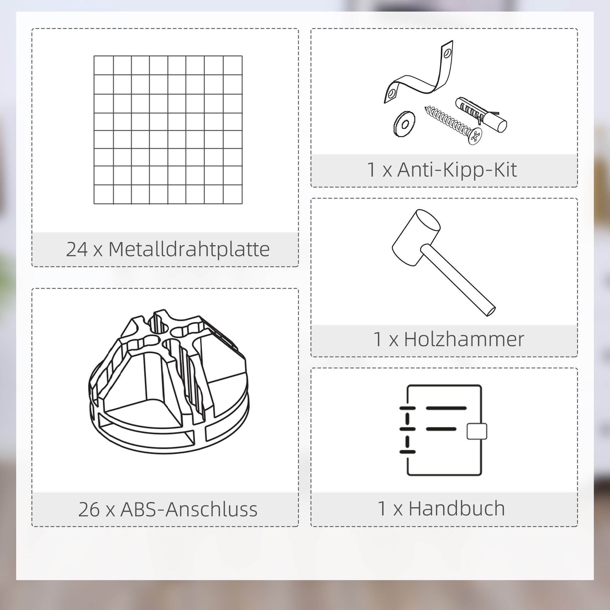 Wire Cube Shelf, Shelving System with 6 Cubes, DIY Wire Grid Storage, Cube Shelving Unit for Living Room, Bedroom, Black, 109 x 37 x 109 cm