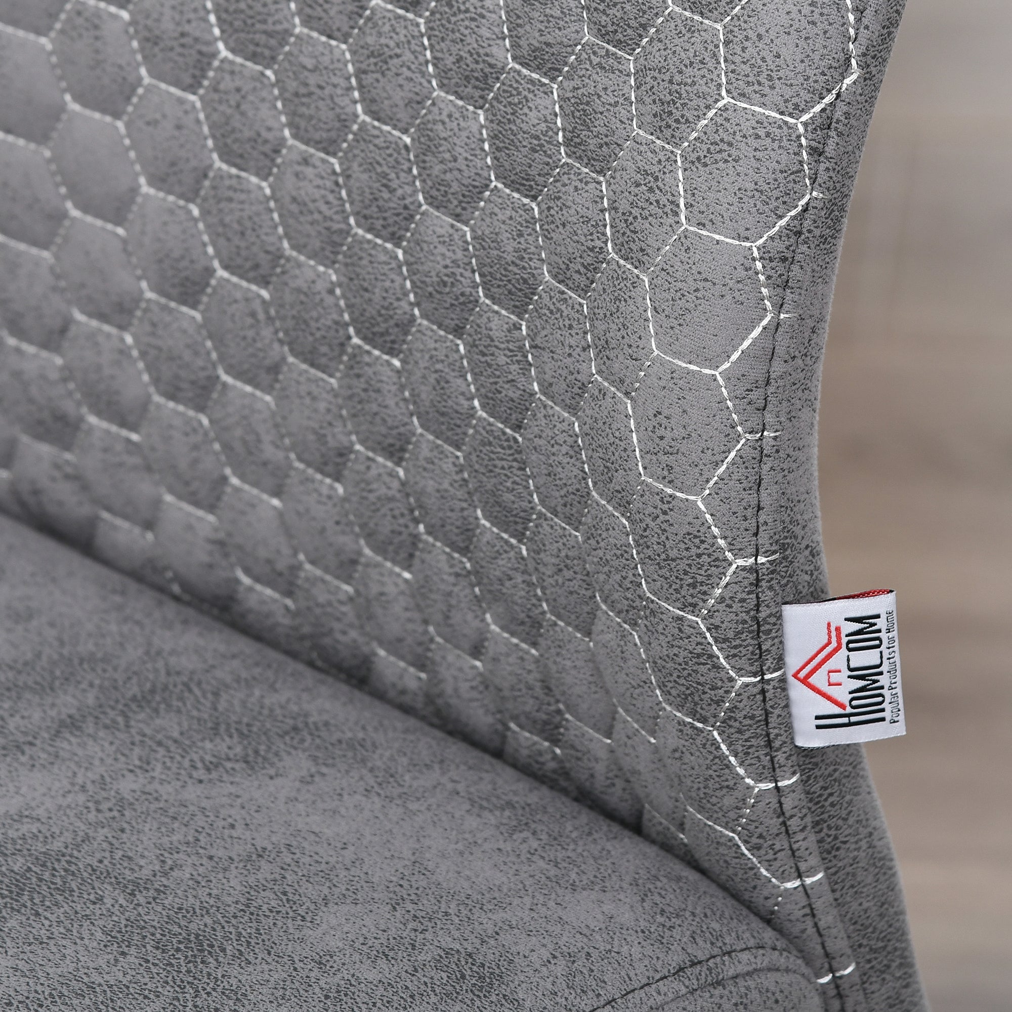 Set of 4 Dining Chairs Kitchen Chair with Backrest Cantilever Swing Chair Seat for Kitchen Living Room Steel Grey 45 x 61 x 98 cm