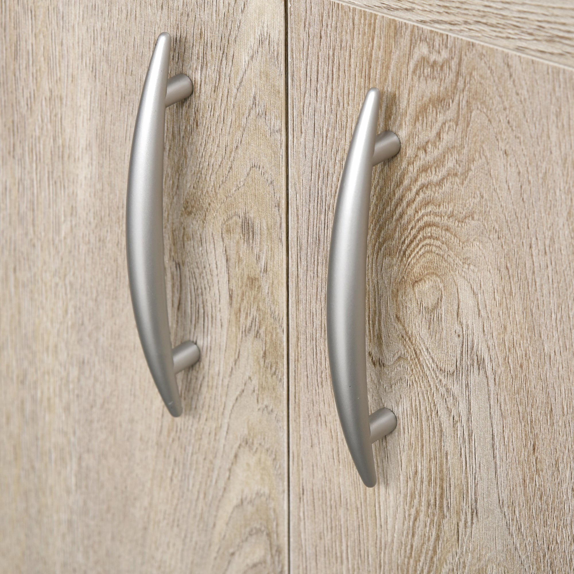 Kitchen Buffet Sideboard with Doors Drawers and Open Compartments, 100L x 39W x 181.5H cm White and Wood