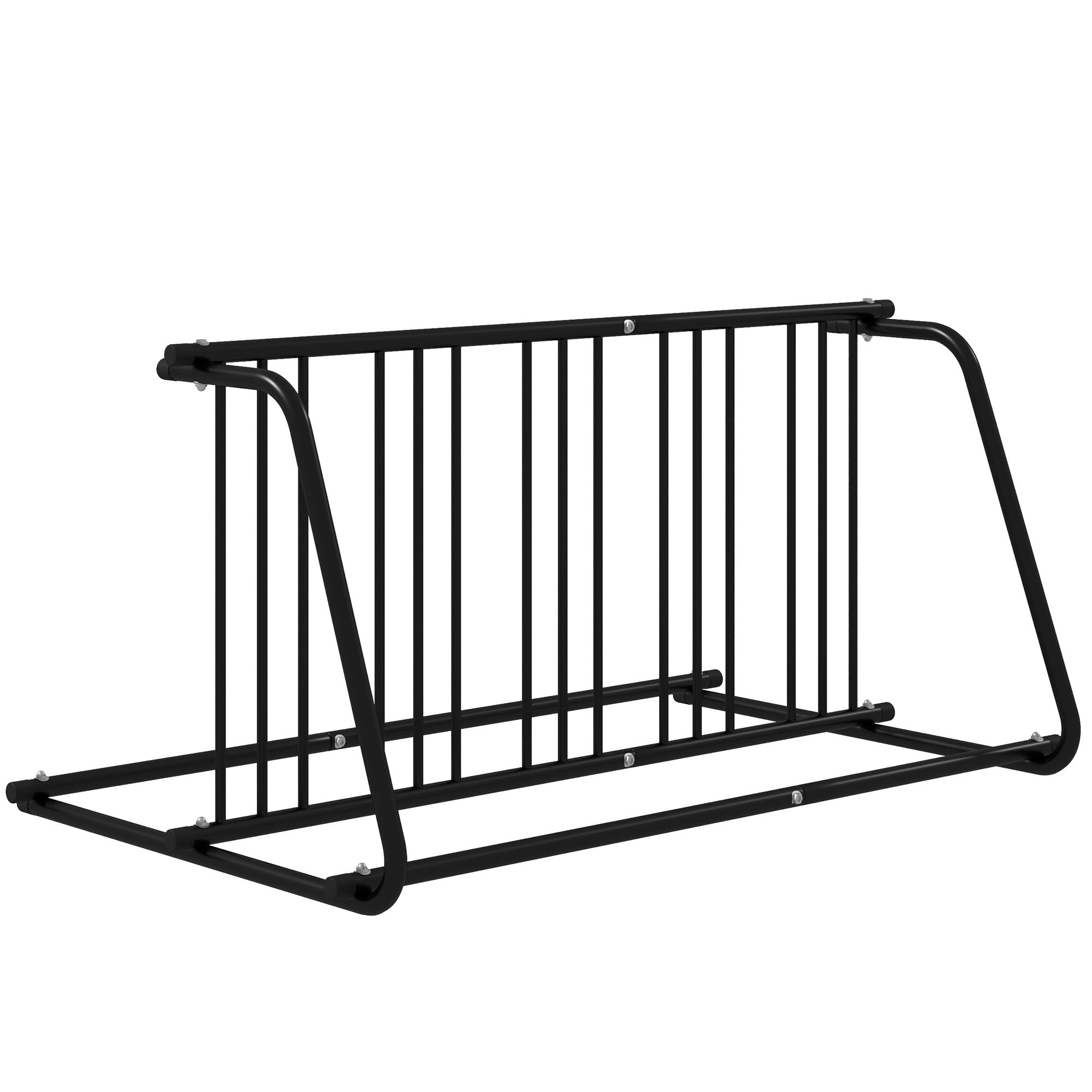 Bike Stand Bicycle Rack Multi Bike Rack Display Stand Bike Stand weatherproof up to 6 bikes on both sides 155 x 100 x 75 cm, Steel Black