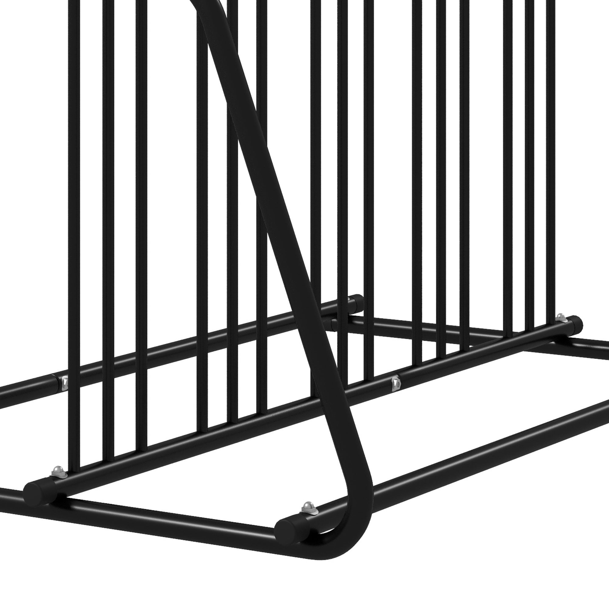 Bike Stand Bicycle Rack Multi Bike Rack Display Stand Bike Stand weatherproof up to 6 bikes on both sides 155 x 100 x 75 cm, Steel Black