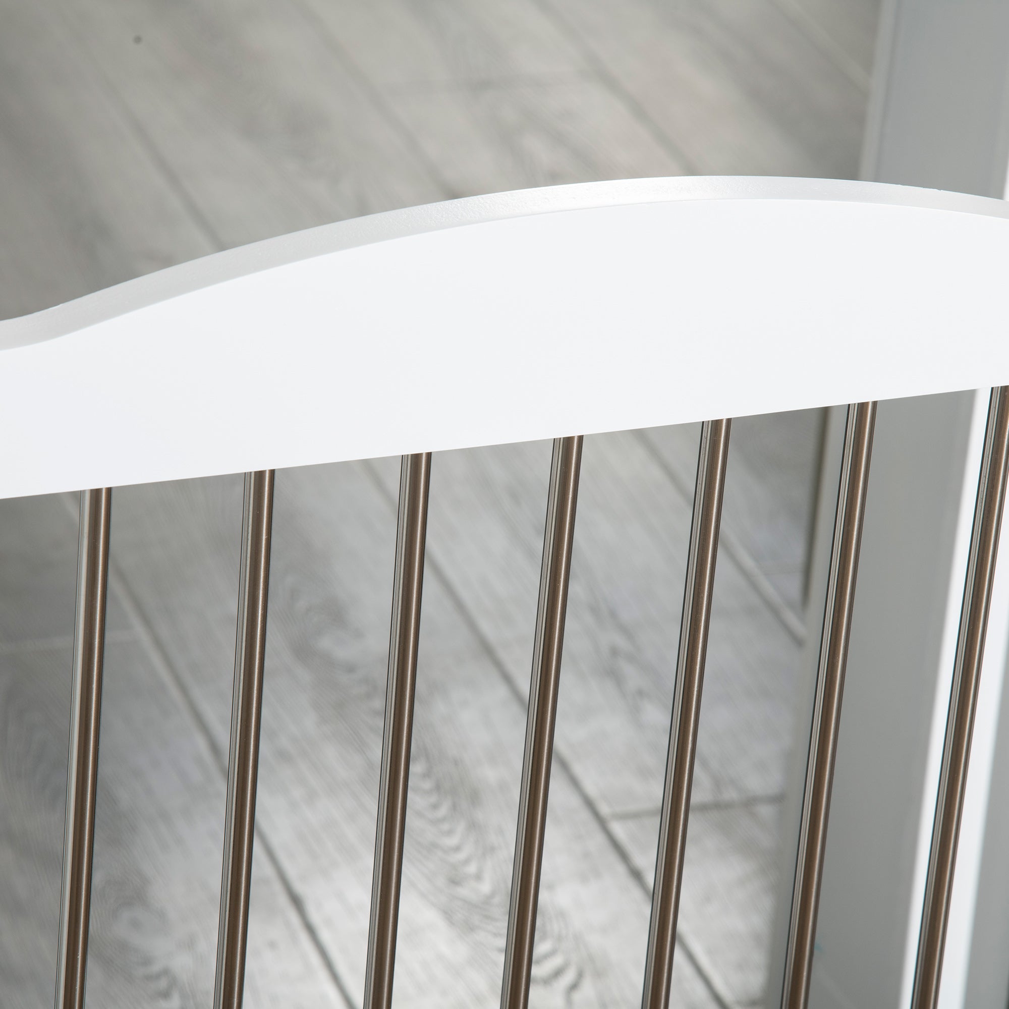 Dog Barrier, Door Guard, Foldable Dog Gate with Stand, 3 Panels, Stair Gate for Stairs, Hallway, White, 154 x 30 x 80 cm