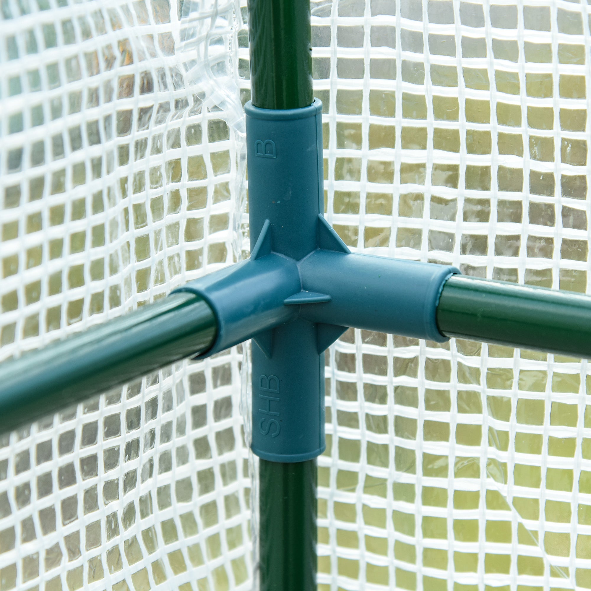 Foil Greenhouse Tomato Greenhouse with Mesh Window, Greenhouse with Roll-Up Doors, Propagation House with UV Protection, White, 200 x 100 x 215 cm