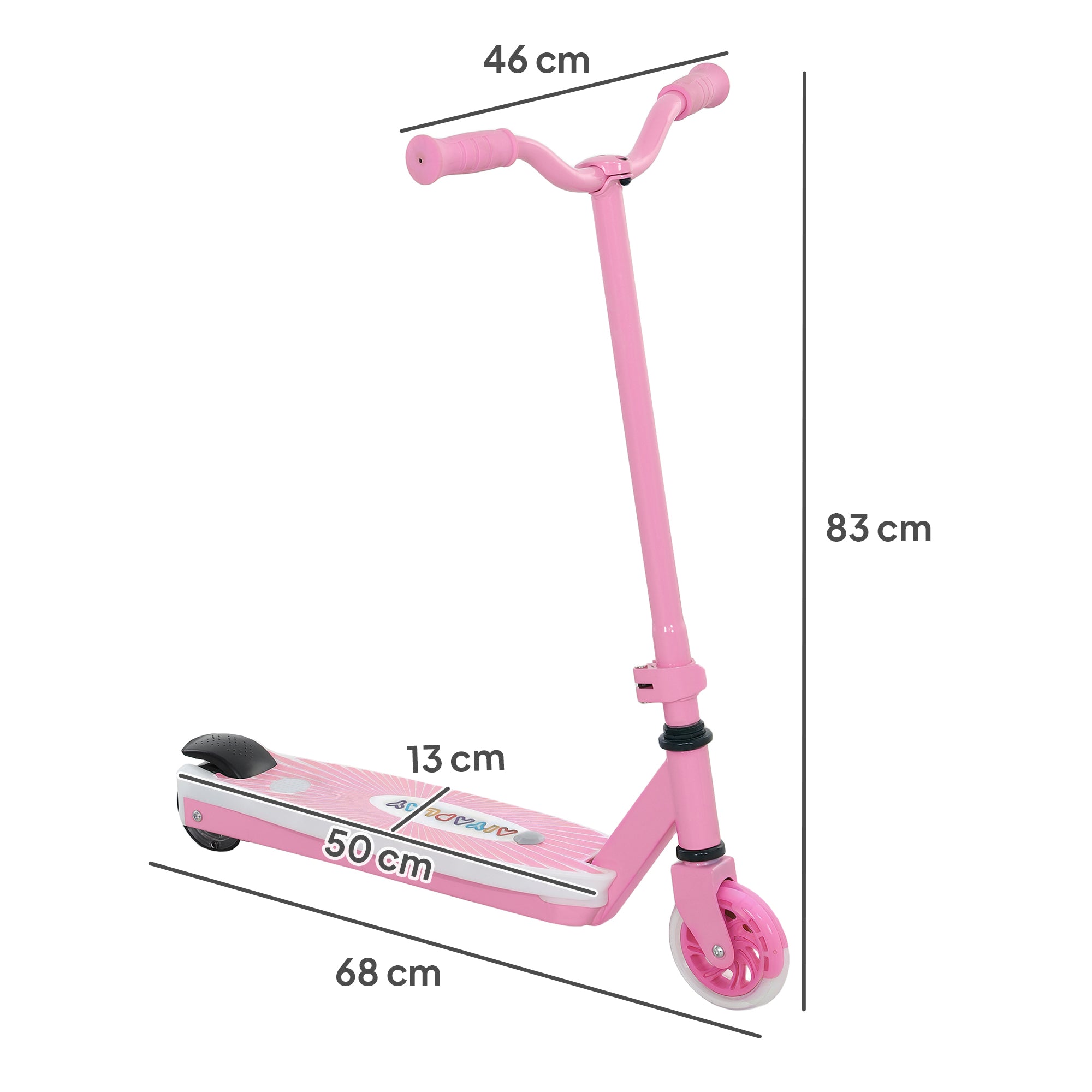 Electric Scooter for Kids 4-7 Years Electric Scooter Max 6 km/h Motor 80 W Maximum Range 8 km Children's Electric Scooter with LED Lights Rear Brake Pink