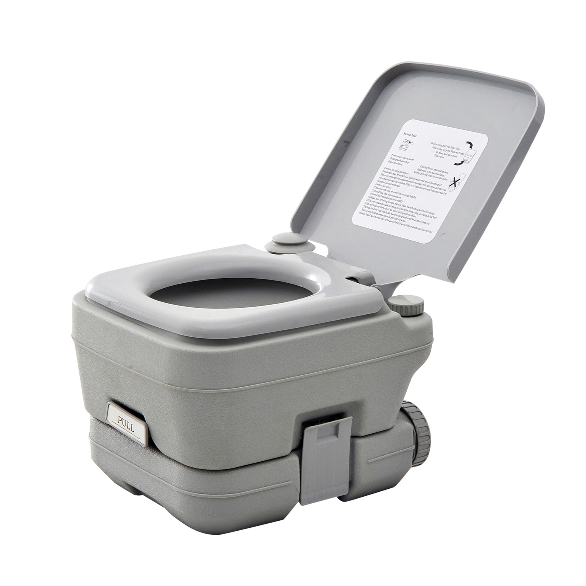 Camping Toilet Foldable Travel Toilet max. Load Capacity up to 200 kg 10L Portable Toilet Dry Separation Toilet for Camping, Hiking, Traveling, Fishing Gray