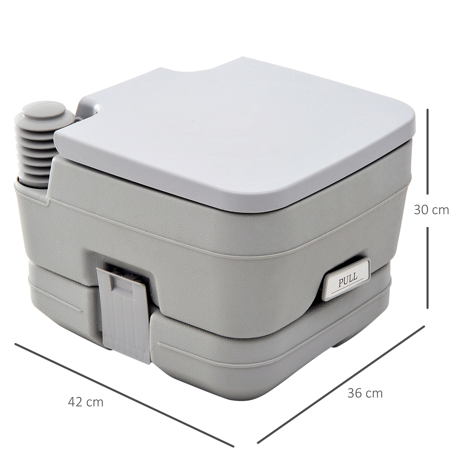 Camping Toilet Foldable Travel Toilet max. Load Capacity up to 200 kg 10L Portable Toilet Dry Separation Toilet for Camping, Hiking, Traveling, Fishing Gray