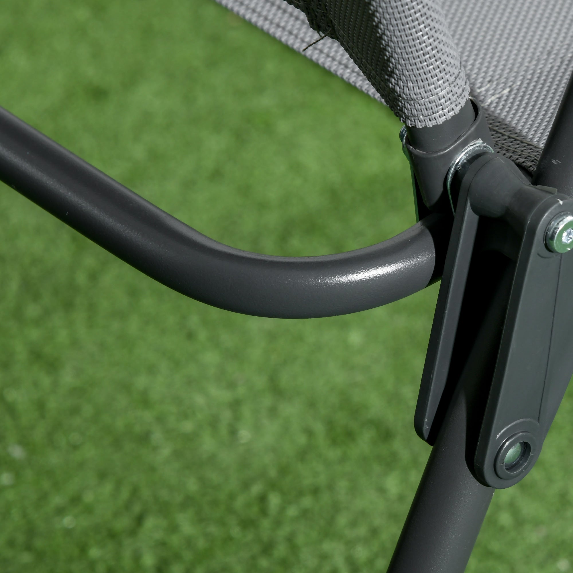 3-Piece Metal Bistro Set Weatherproof Garden Furniture Set with Folding Glass Table Outdoor Chairs Balcony Furniture Set Seating Group Balcony Set Garden Set Light Gray