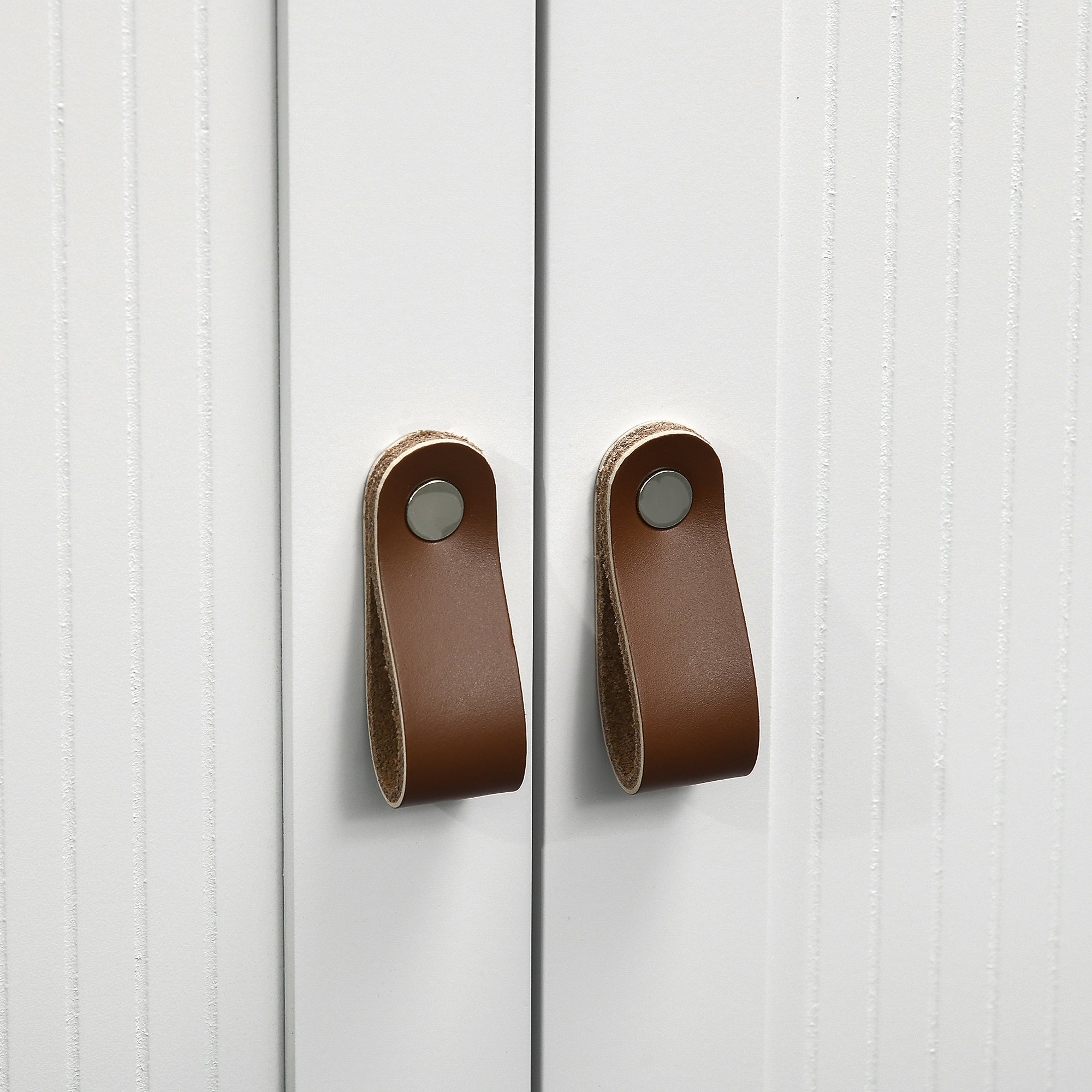 Under Sink Cabinet Bathroom Vanity with Stand Bathroom Cabinet with 2 Doors 2 Handles and Adjustable Shelf without Sink 60x30x60 cm White