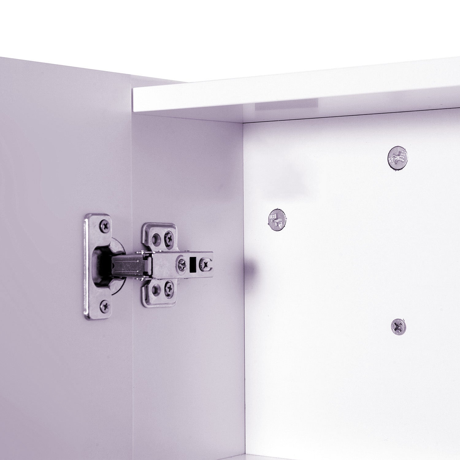 Wall-mounted bathroom cabinet with mirror, 70 x 60 cm, bathroom furniture, medicine cabinet with adjustable shelf, white