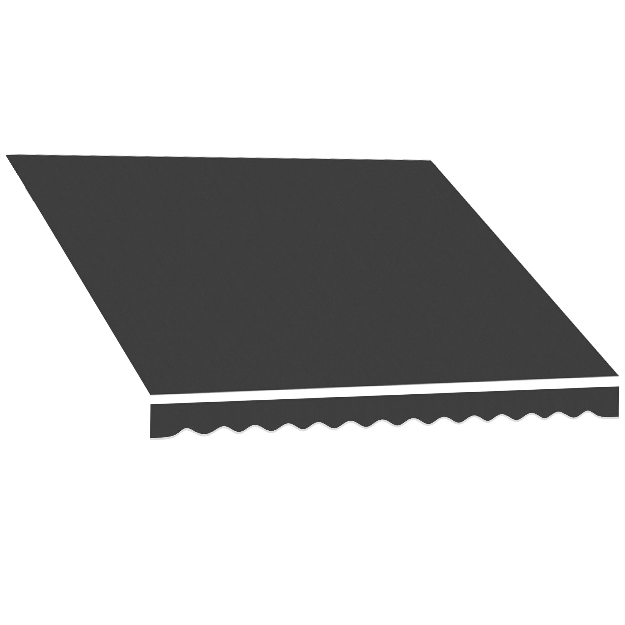 Replacement Awning Fabric with UV Protection, Water-Resistant for 3.5 x 2.5 m Frame — Dark Gray