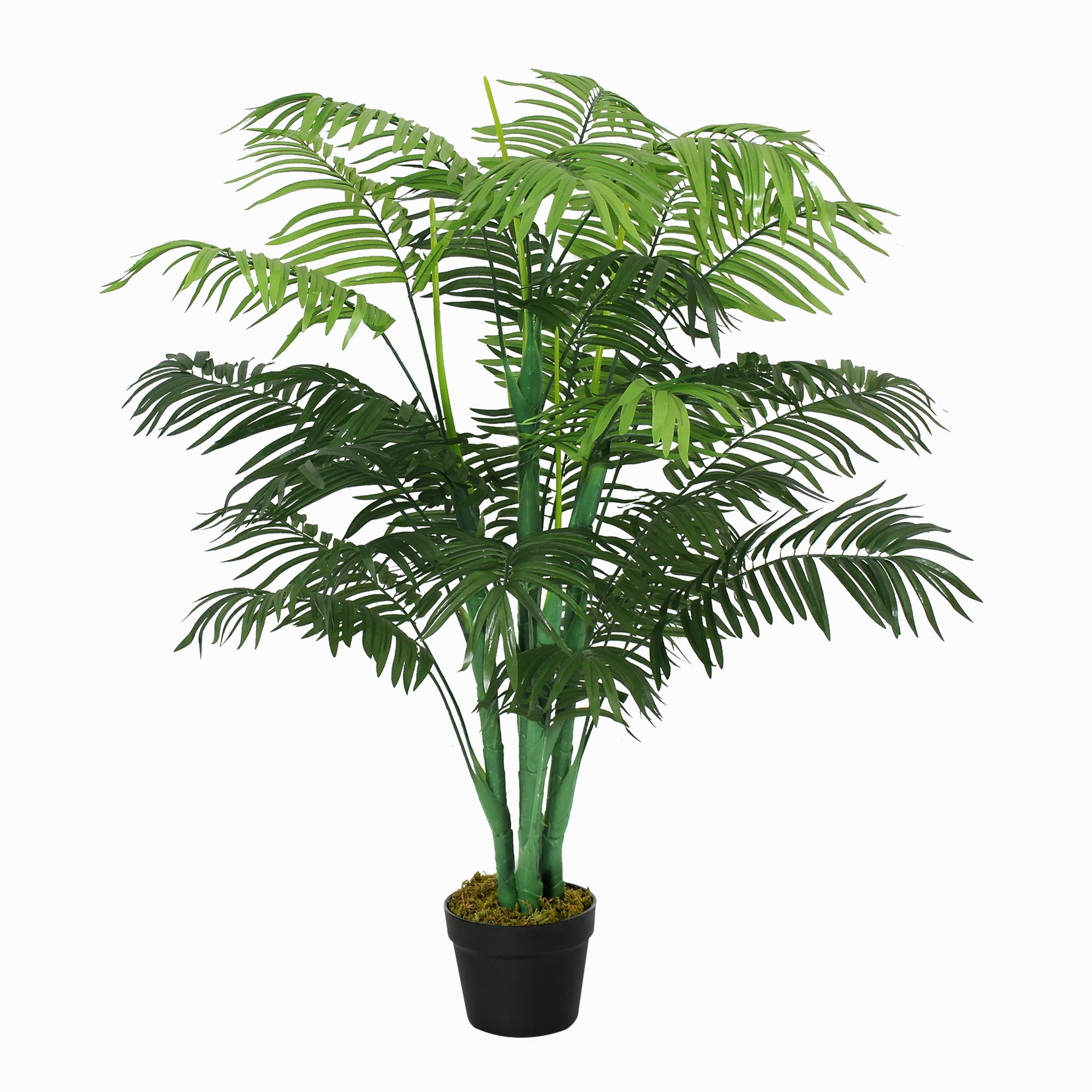 Artificial Palm Tree 125 cm (49 in) – Pre-Potted Faux Palm with 18 Realistic Fronds for Living Room, Balcony, Office