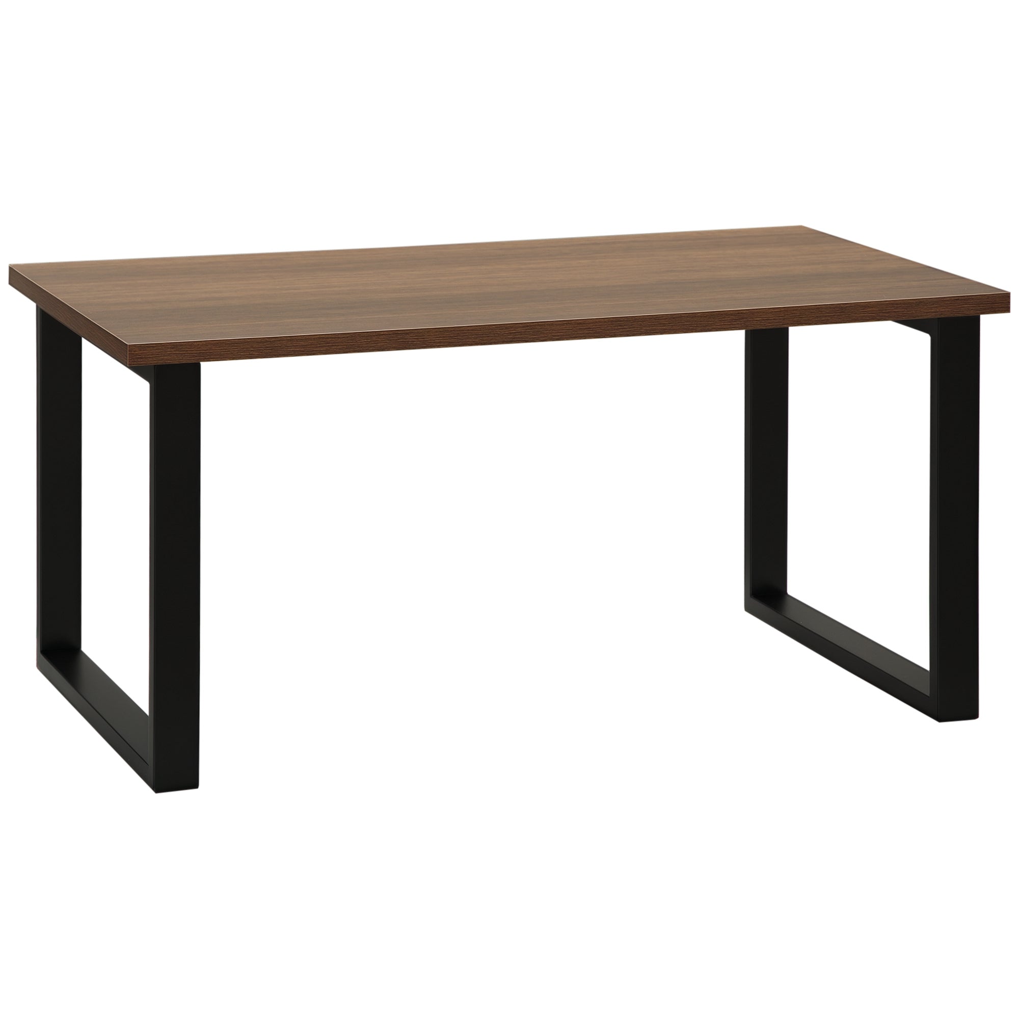 Rectangular Coffee Table Industrial Style with Metal Legs and Wood-Look Top - 100 x 60 x 50 cm