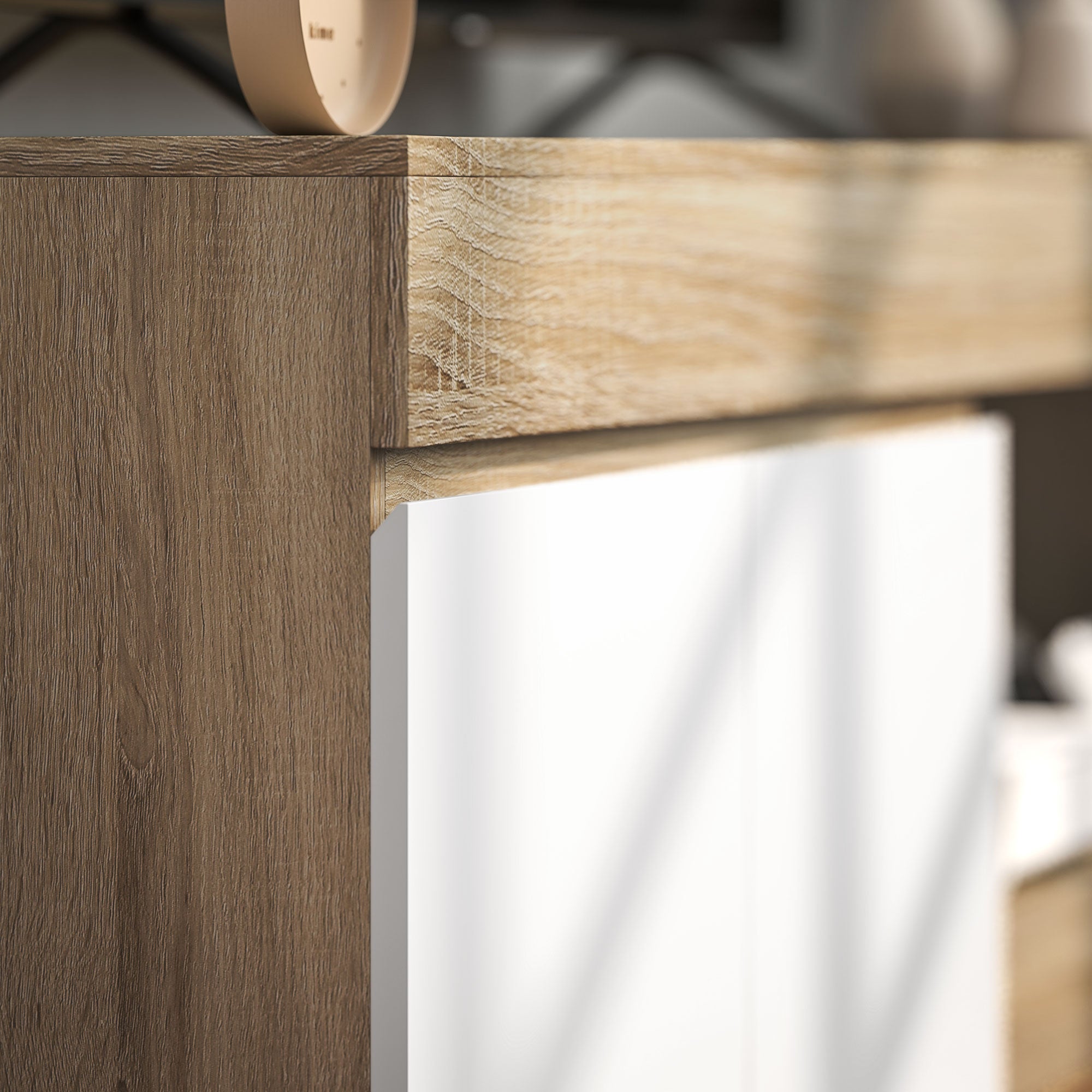 TV Furniture TV Stand for TVs up to 60 Inches with 2-Door Cabinet and Open Shelf for Living Room Bedroom, 140 x 40 x 48 cm, Natural Wood Effect