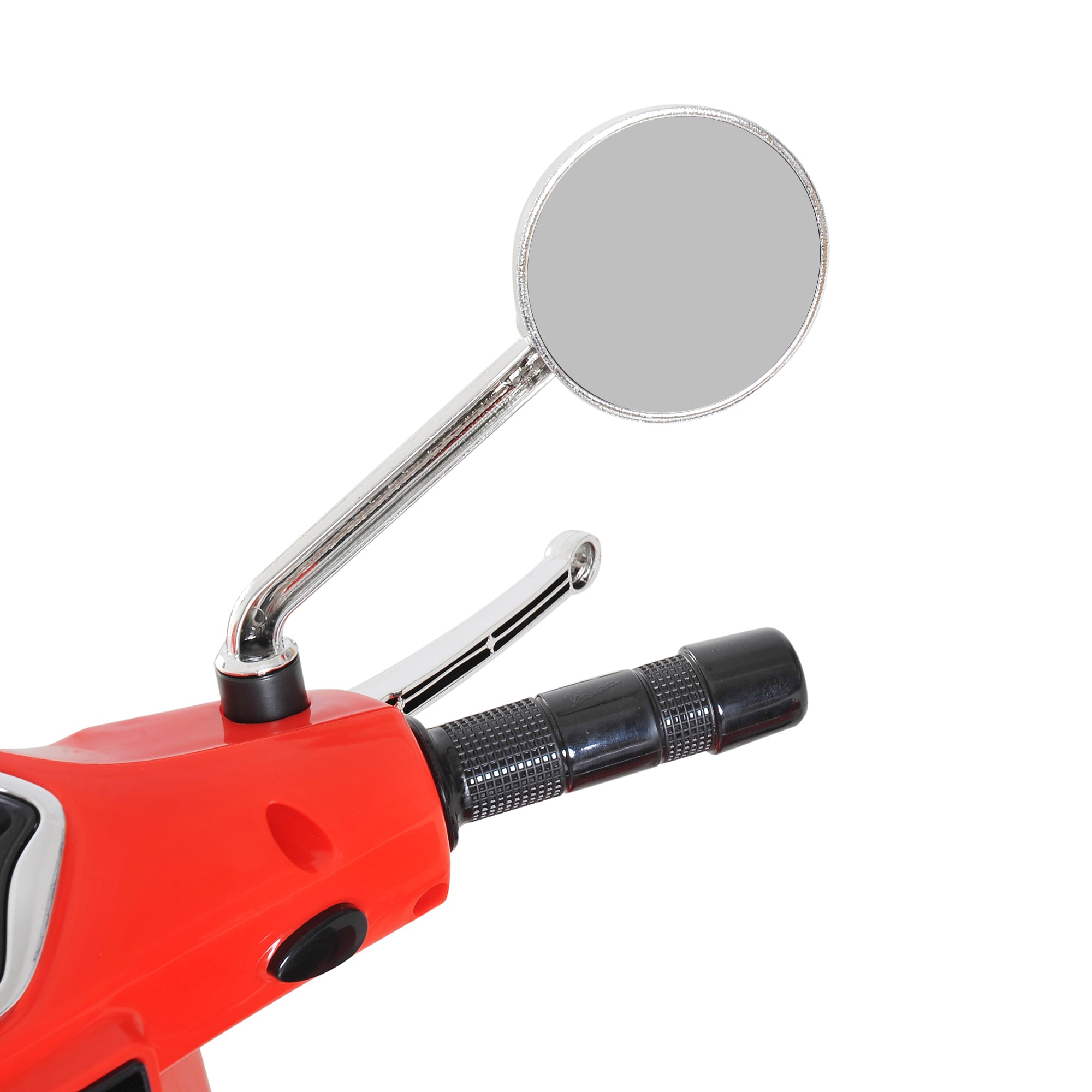 Electric Motorcycle for Kids 3-6 Years Old with VESPA License Battery-Powered Kids Motorcycle with Music Speed 2-3 km/h and Horn Load 25 kg Red