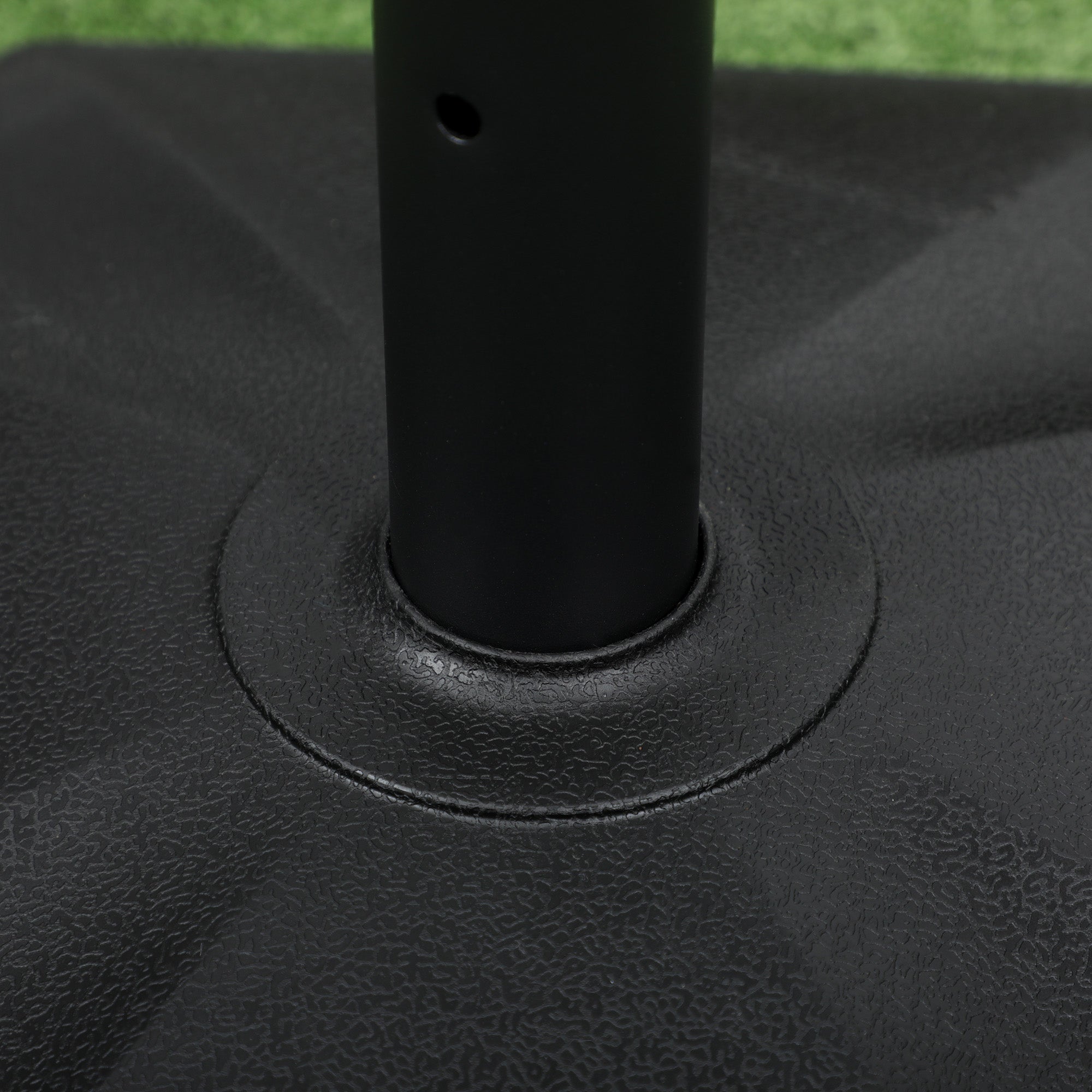Umbrella Stand 18 kg Umbrella Base for Mast Diameter Ø 34/38/48 mm, Umbrella Stand for Garden, Balcony, Cement Filling, Black