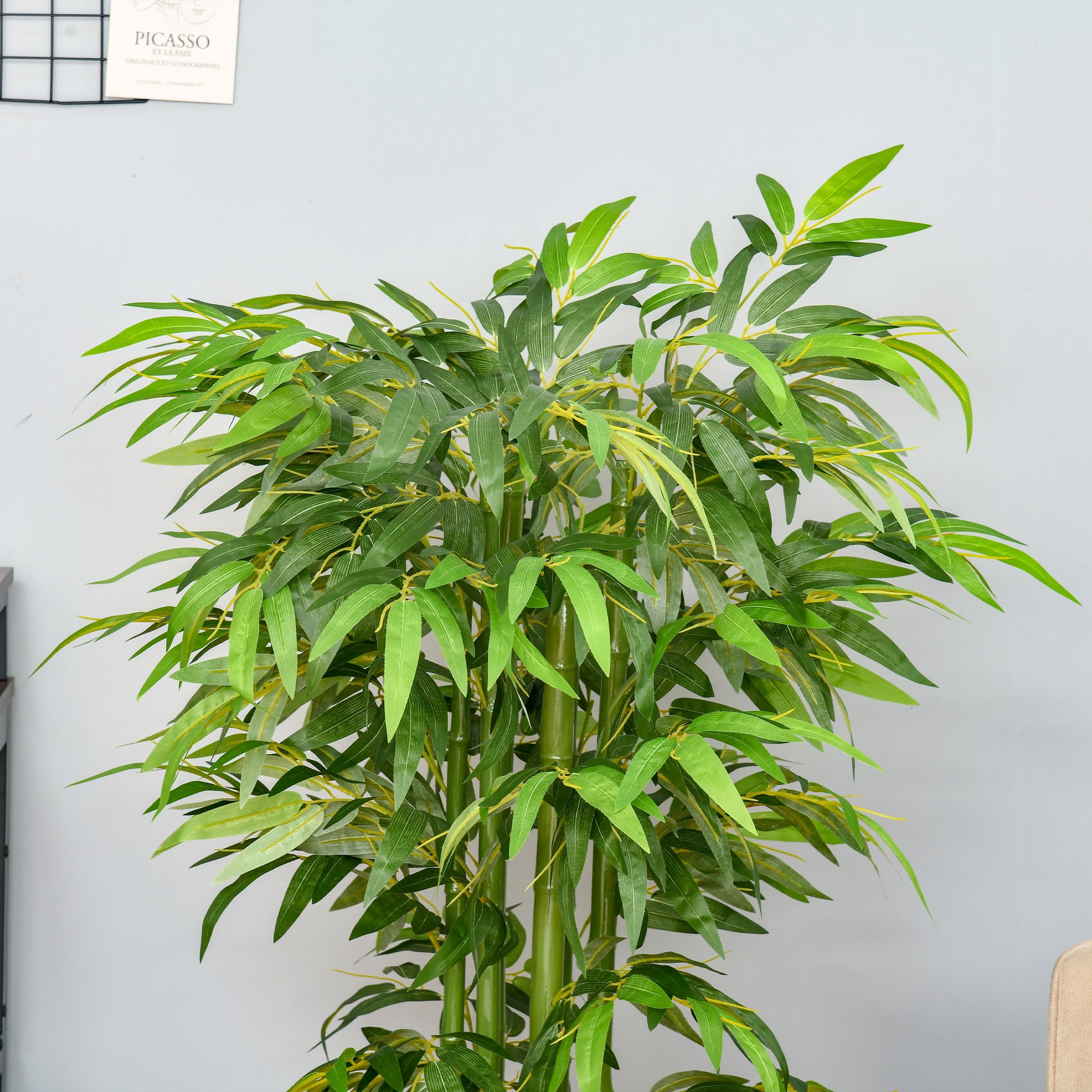 Artificial Bamboo Tree Large 140 cm Artificial Plant, Plastic Fake Plants in Pot, Artificial Bamboo with 780 Leaves like Real for Living Room Bedroom Office Garden Modern Decoration