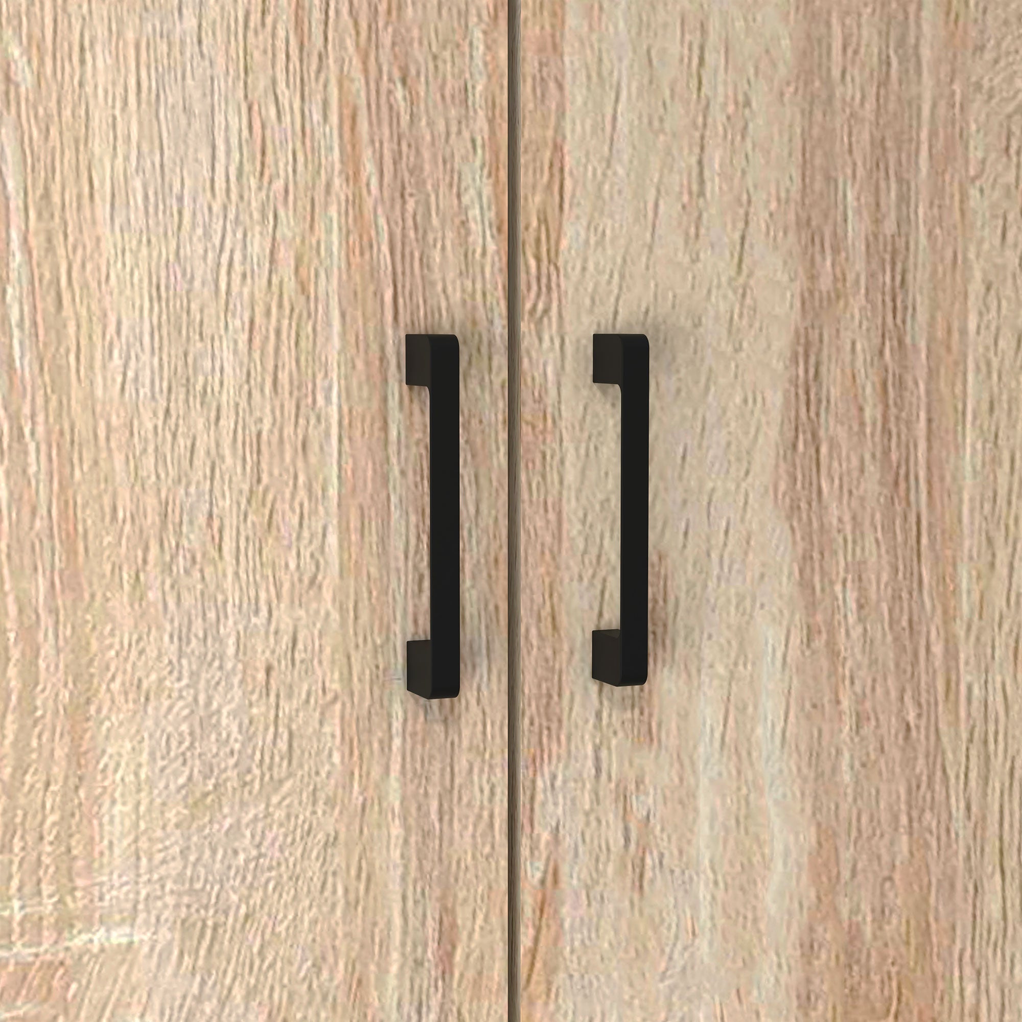 Toilet Shelf Bathroom Cabinet Over Toilet WC with 2 Doors Cupboard and Open Shelf 64L x 19W x 178H cm Oak and Black