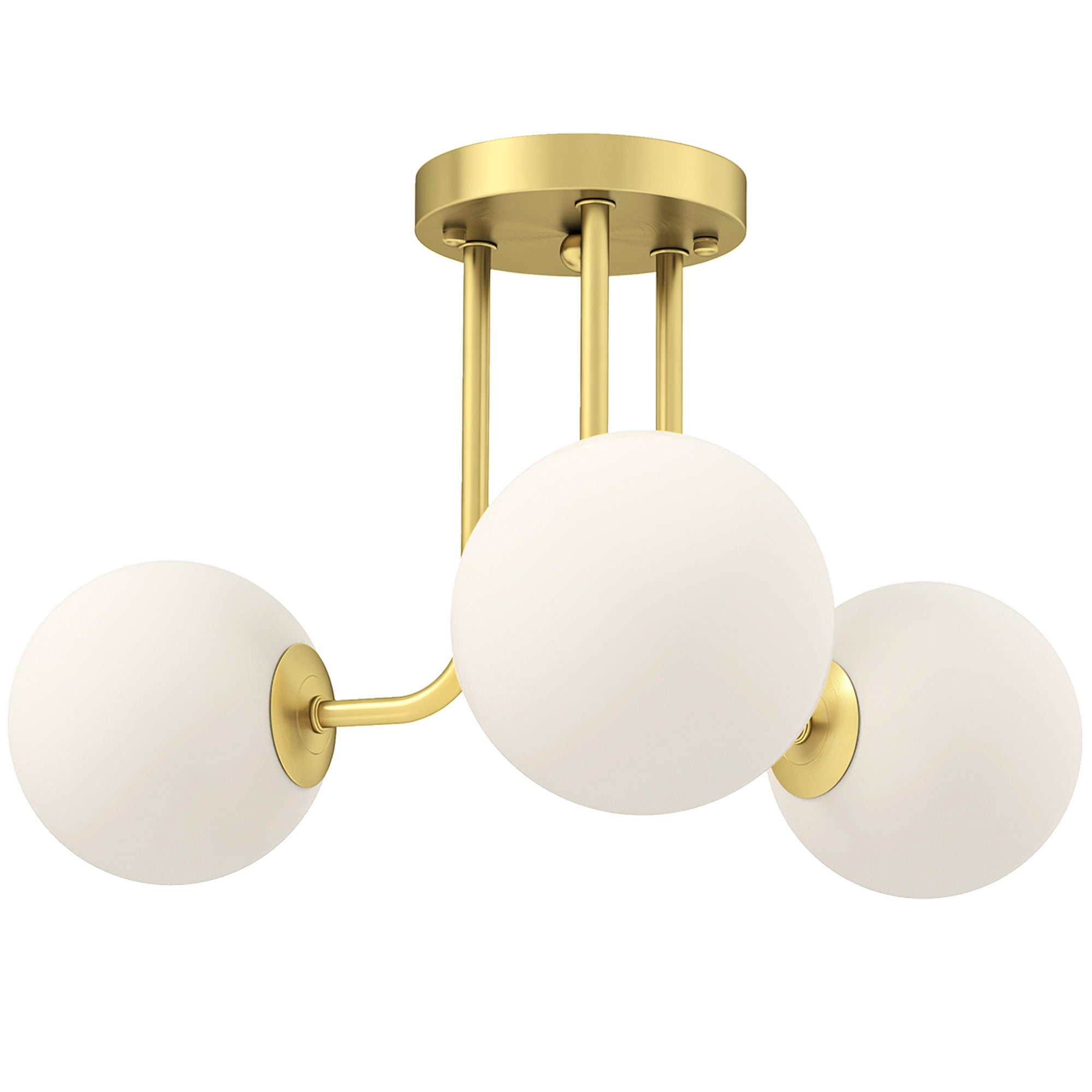 Vintage 3-Light Gold Ceiling Light with G9 Sockets for Living Room and Lounge, 42 x 42 x 26.5 cm (16.5 x 16.5 x 10.4 in), Bulbs Not Included