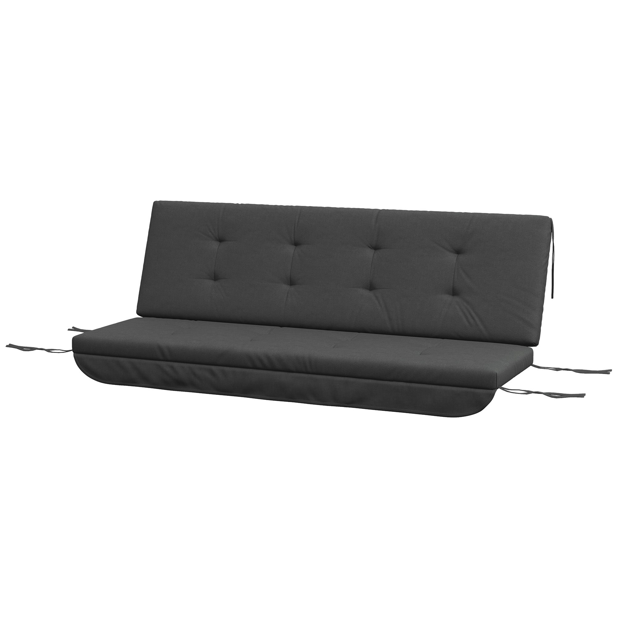 cushion set for Hollywood swing 170 cm chair cushion swing cushion seat cushion garden swing garden cushion back cushion side cushion dark gray