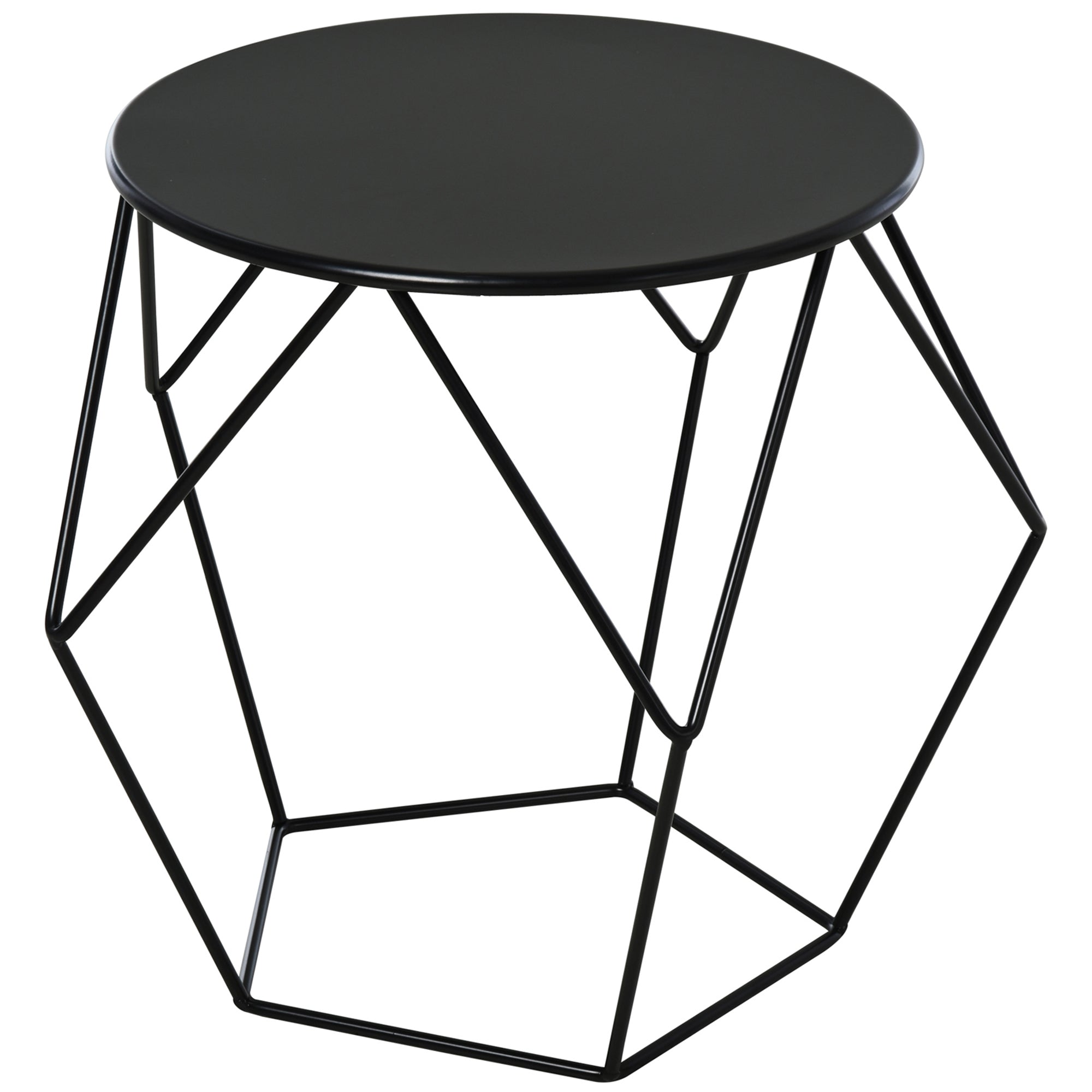 Nordic Minimalist Geometric Coffee Table, Steel, 54x54x44cm