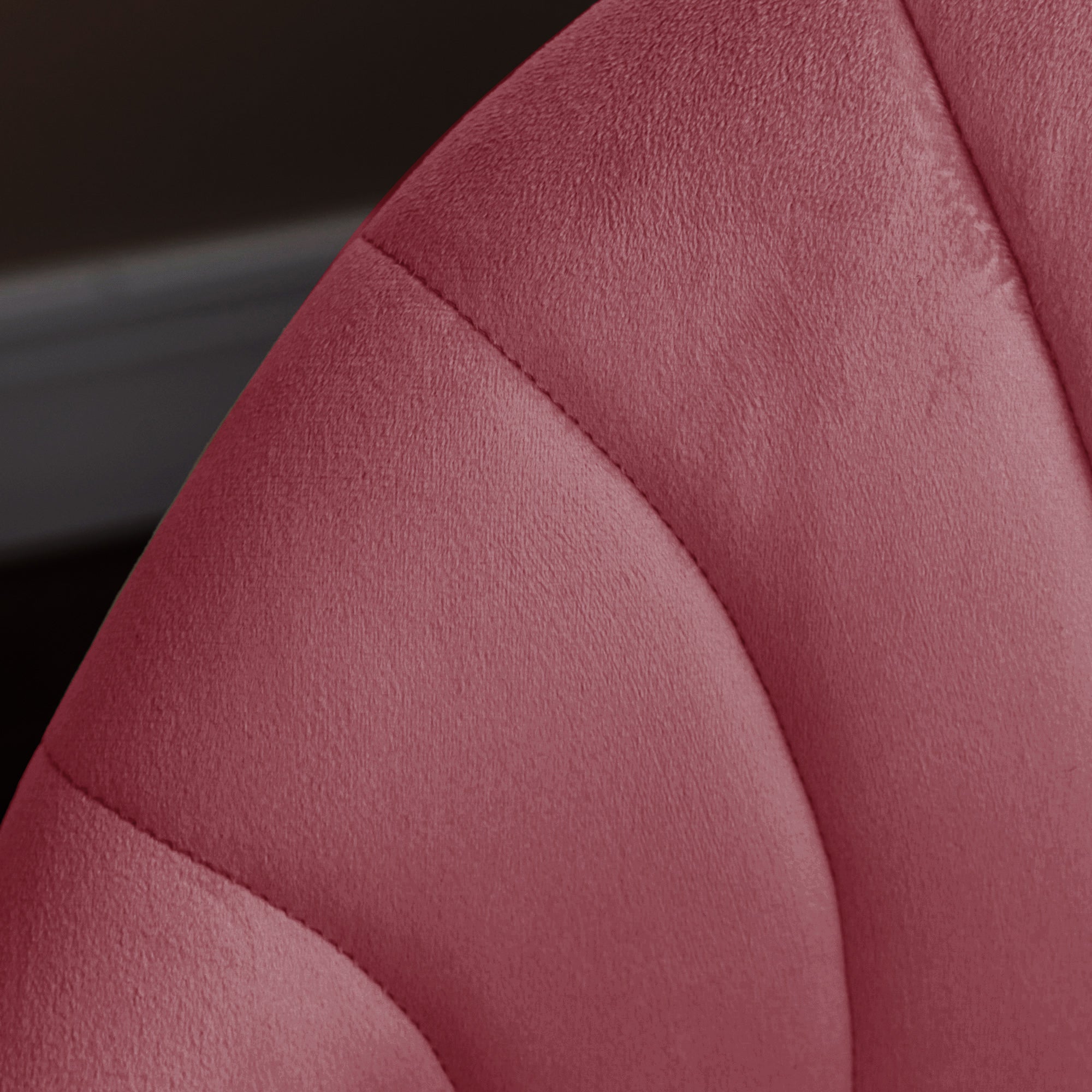 Set of 2 Dining Room Chairs, Modern Kitchen Chairs with Shell Back and Metal Legs, Velvet Upholstered Chair for Kitchen, Bedroom, Office, and Living Room, Antique Red