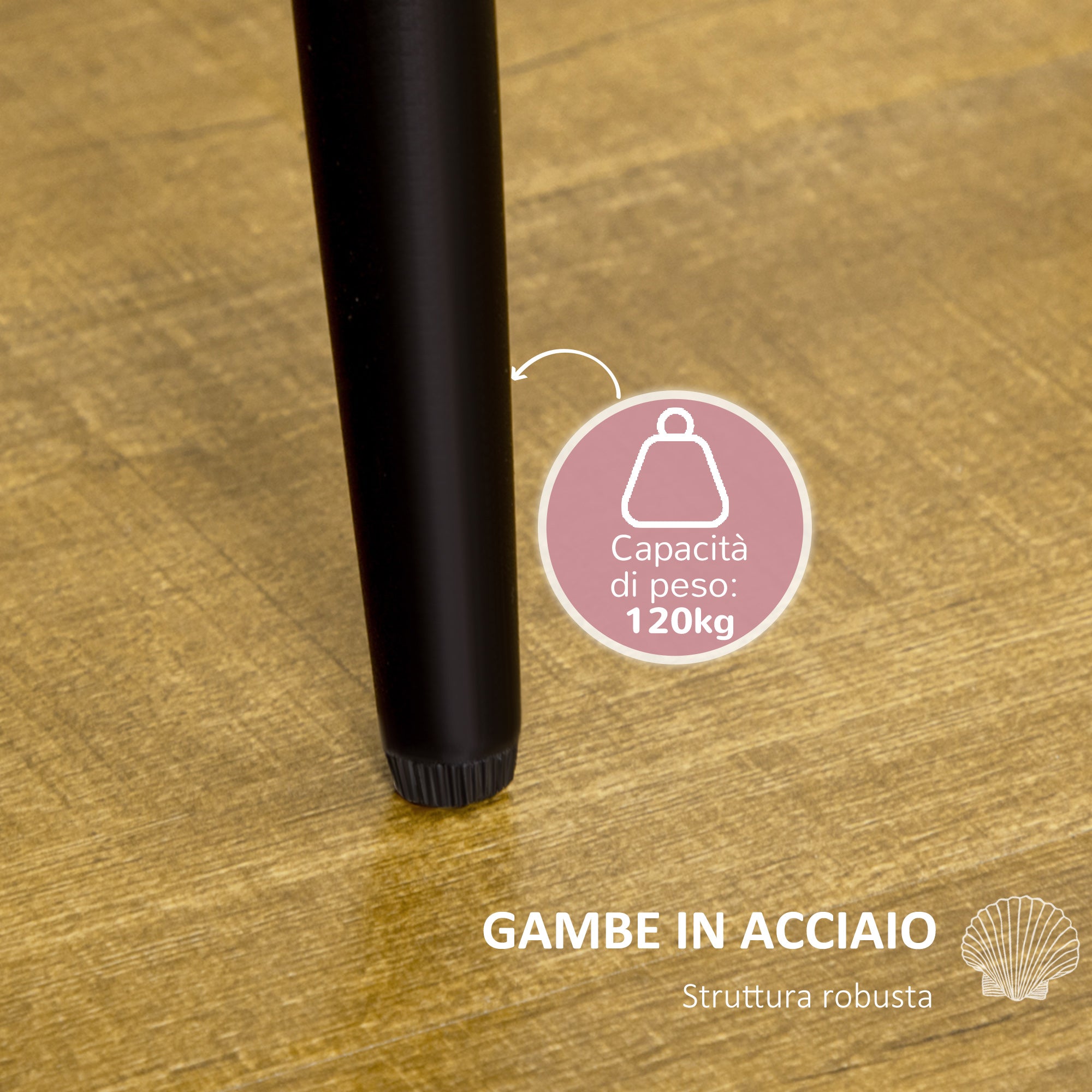 Set of 2 Dining Room Chairs, Modern Kitchen Chairs with Shell Back and Metal Legs, Velvet Upholstered Chair for Kitchen, Bedroom, Office, and Living Room, Antique Red