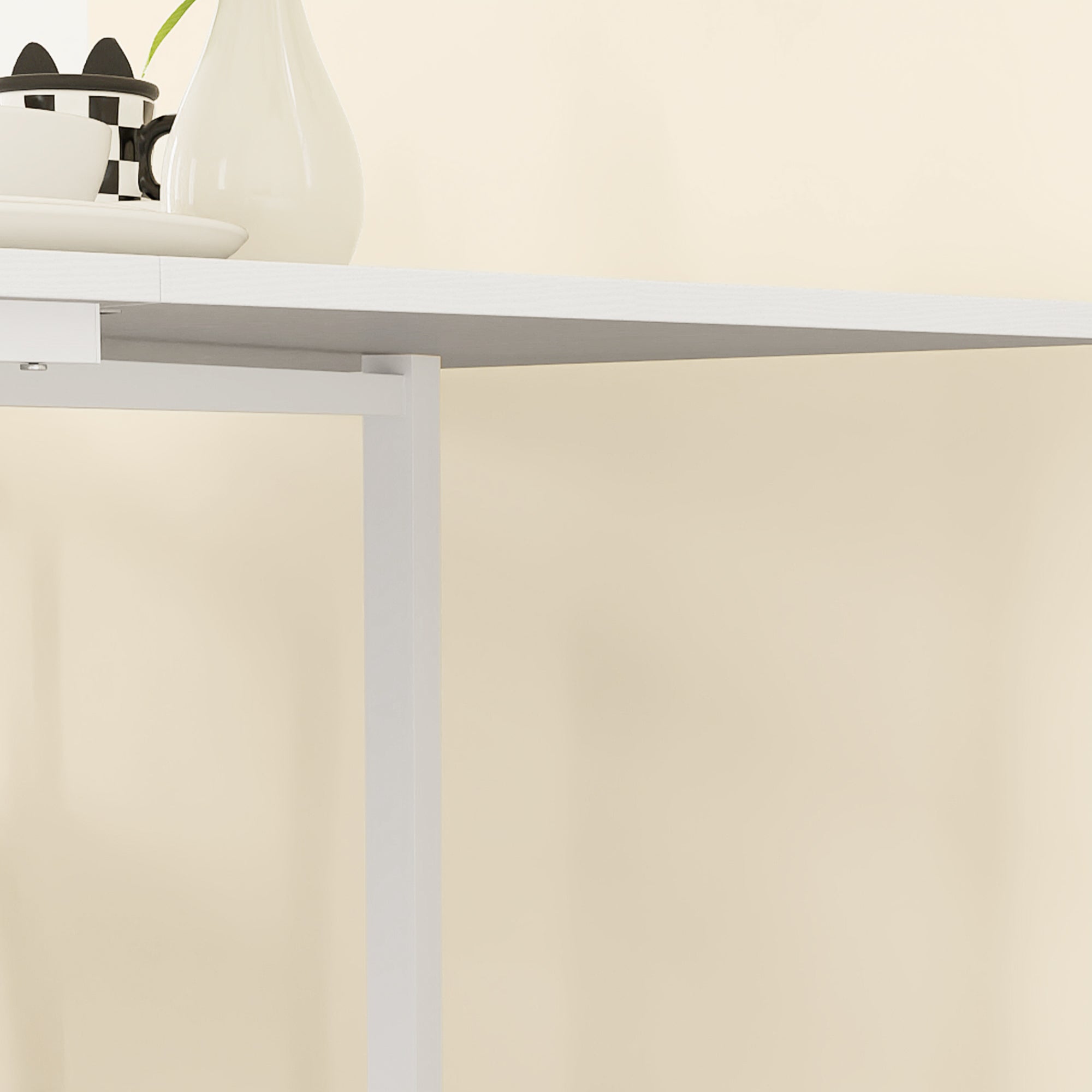 Folding Dining Table for 4-6 People Foldable Kitchen Table with Wheels and Folding Wings Folding Table for Kitchen Living Room 120x80x73 cm White