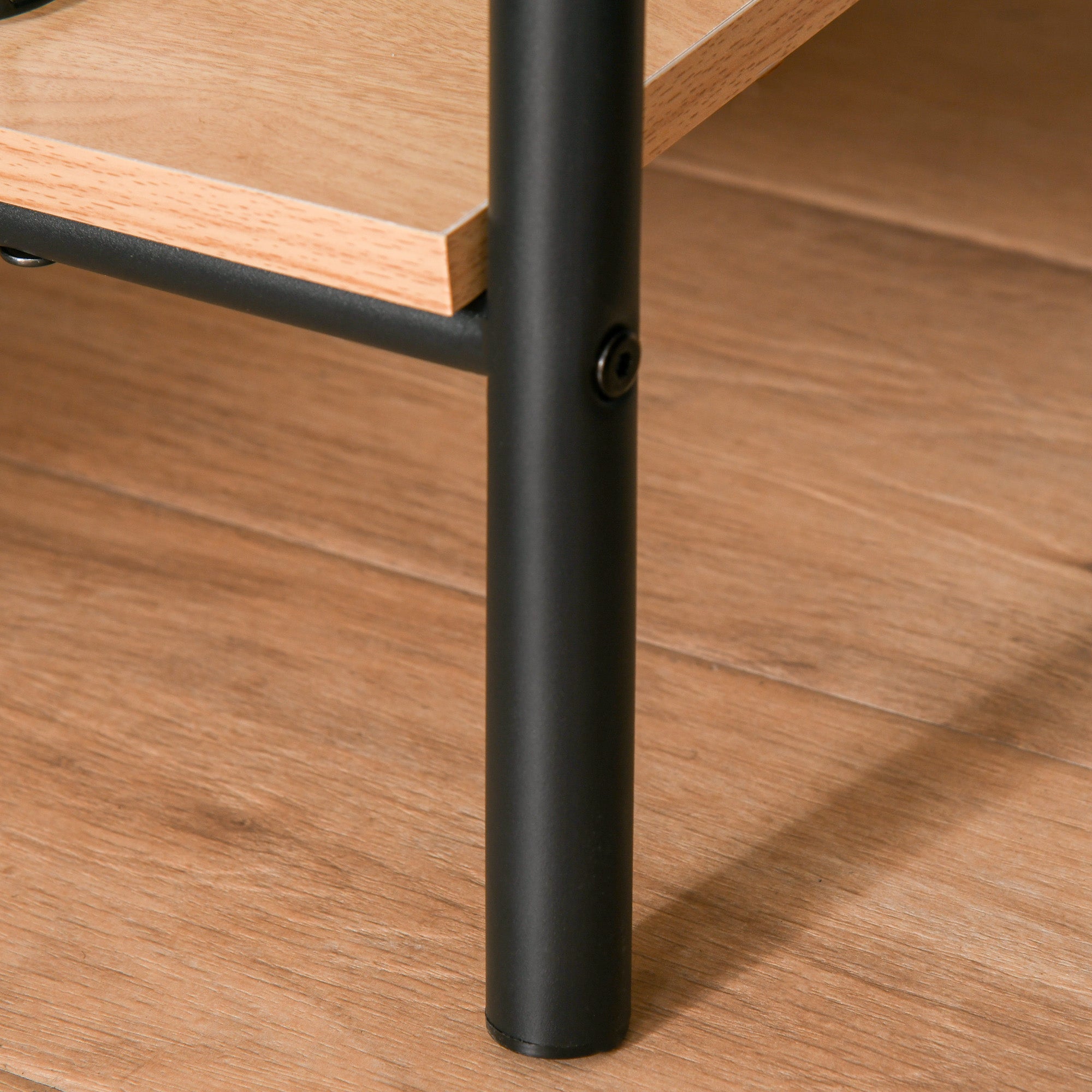 Coat Rack Garment Rack Clothes Rail with Shoe Shelf Laundry Rack Metal + Wood Black + Natural 64 x 42.5 x 149 cm