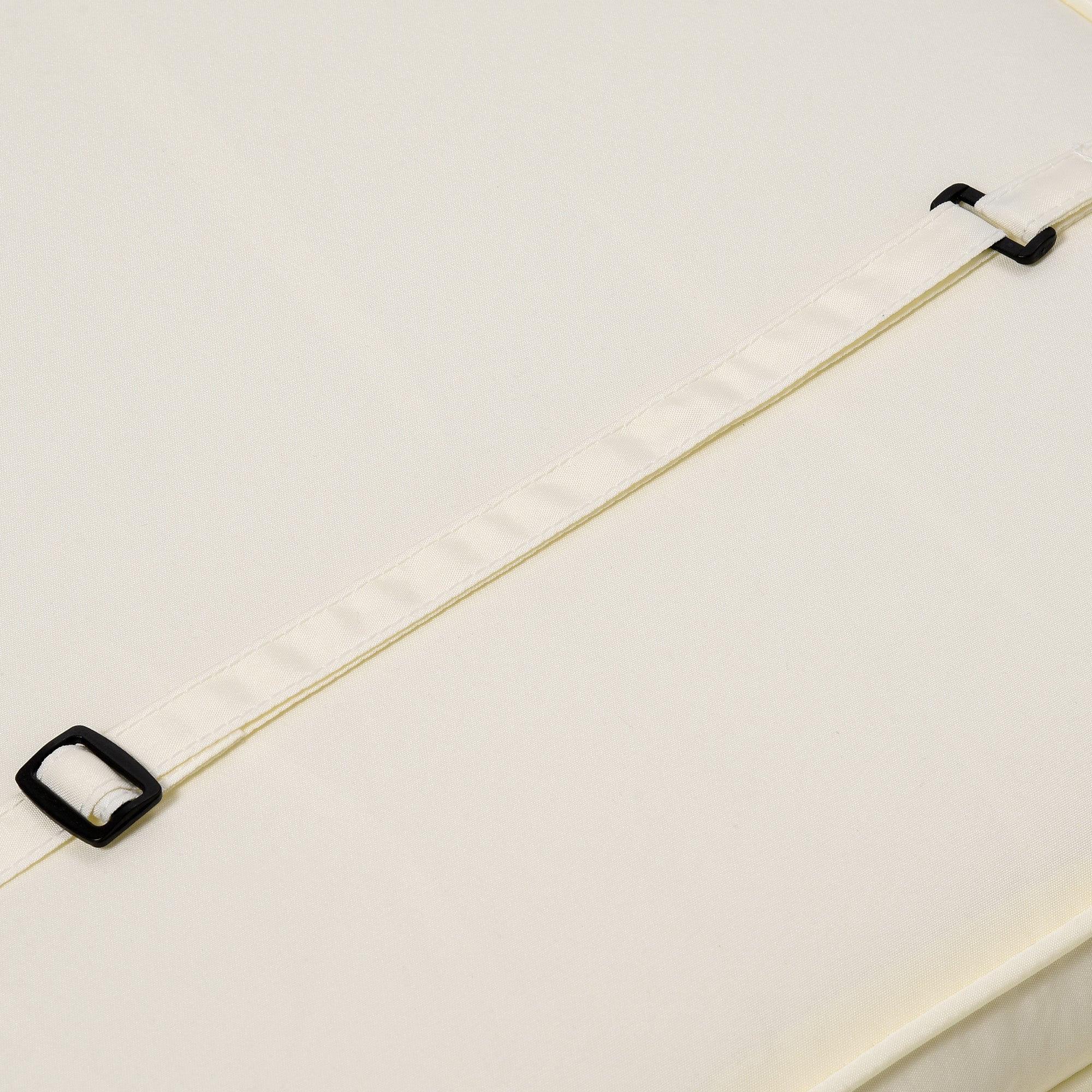 Sun Lounger Cushion with Removable Polyester Cover, 188x53x8cm, Cream White