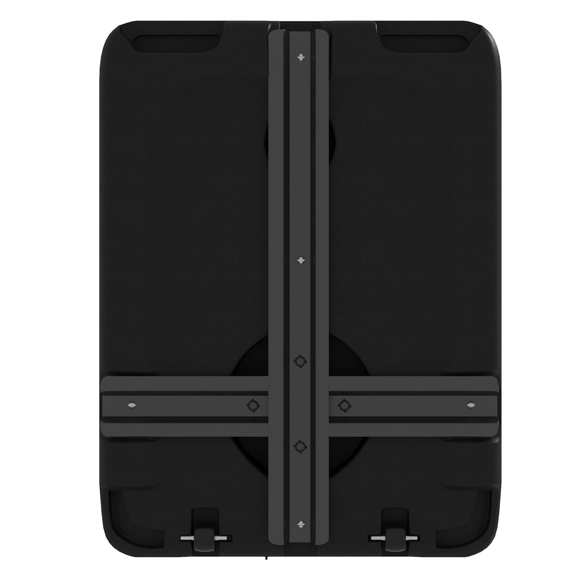 HDPE Garden Umbrella Base, Fillable with 70 kg of Water or 90 kg of Sand, Support for 130mm Umbrella Poles with 2 Wheels and Handle, Black