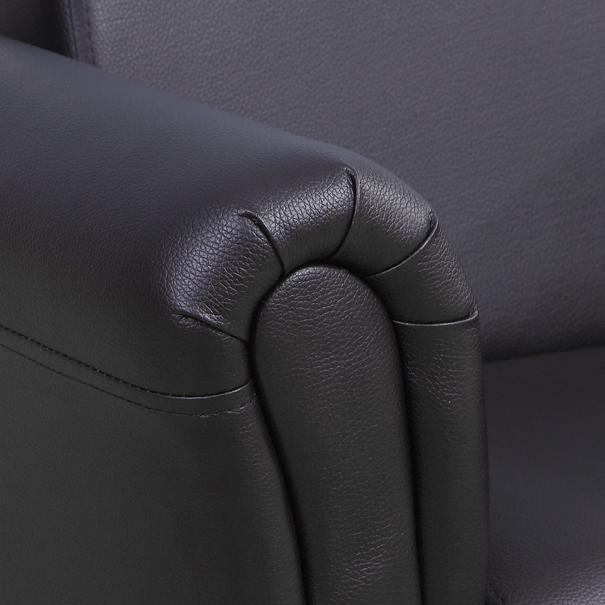 Kids Armchair with Footstool Children's Couch Kids Sofa Mini Sofa for 1.5-3 Years Kids Children's Furniture Wood Black 54 x 42 x 41 cm