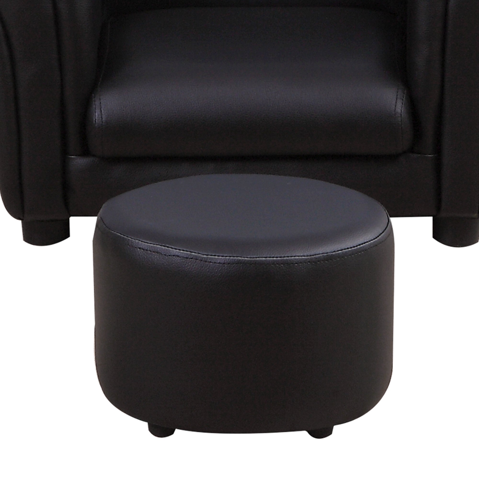 Kids Armchair with Footstool Children's Couch Kids Sofa Mini Sofa for 1.5-3 Years Kids Children's Furniture Wood Black 54 x 42 x 41 cm