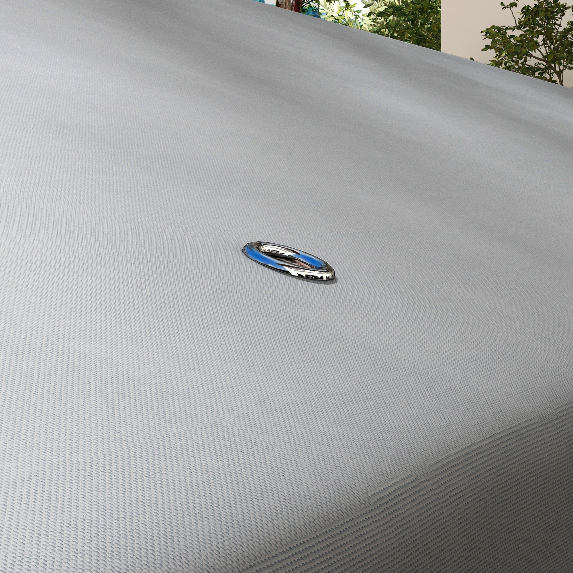 Replacement Canopy for Gazebo 4x3 m Double Roof Replacement Cover with 8 Drainage Holes Replacement Canopy for Gazebo Light Grey