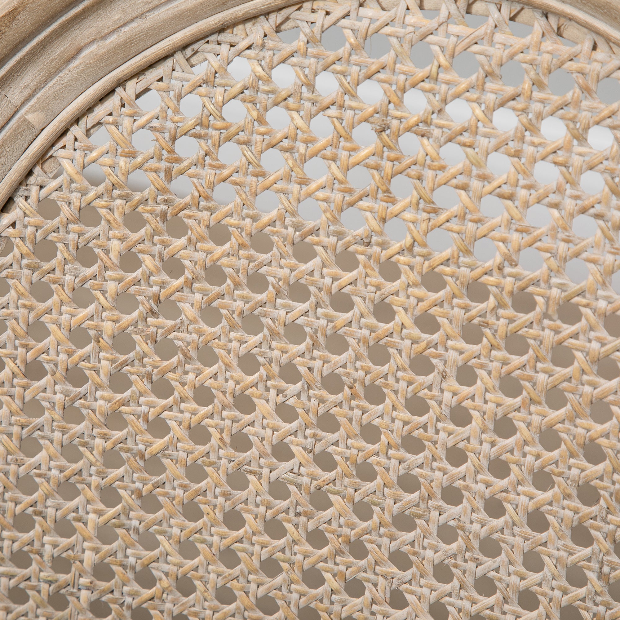 Dining Chairs 2-Piece Set Kitchen Chair with Rattan Backrest, Linen Look, Upholstered Chair in French Style, for Living Room, Dining Room, Gray